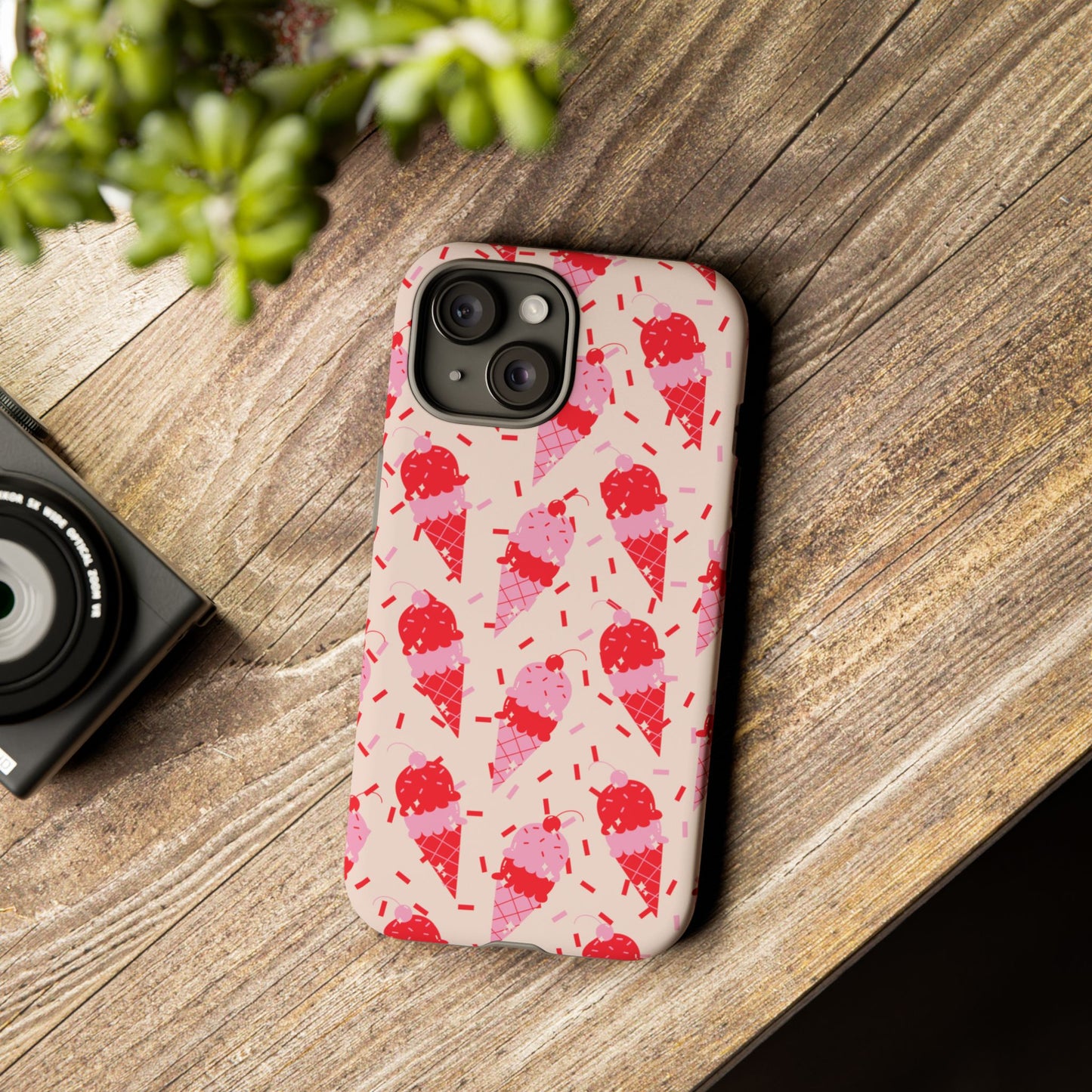 Ice Cream Phone Case - Cute Tough Cases for Ice Cream Lovers, Fun Summer Accessory, Birthday Gift, Colorful iPhone Cover