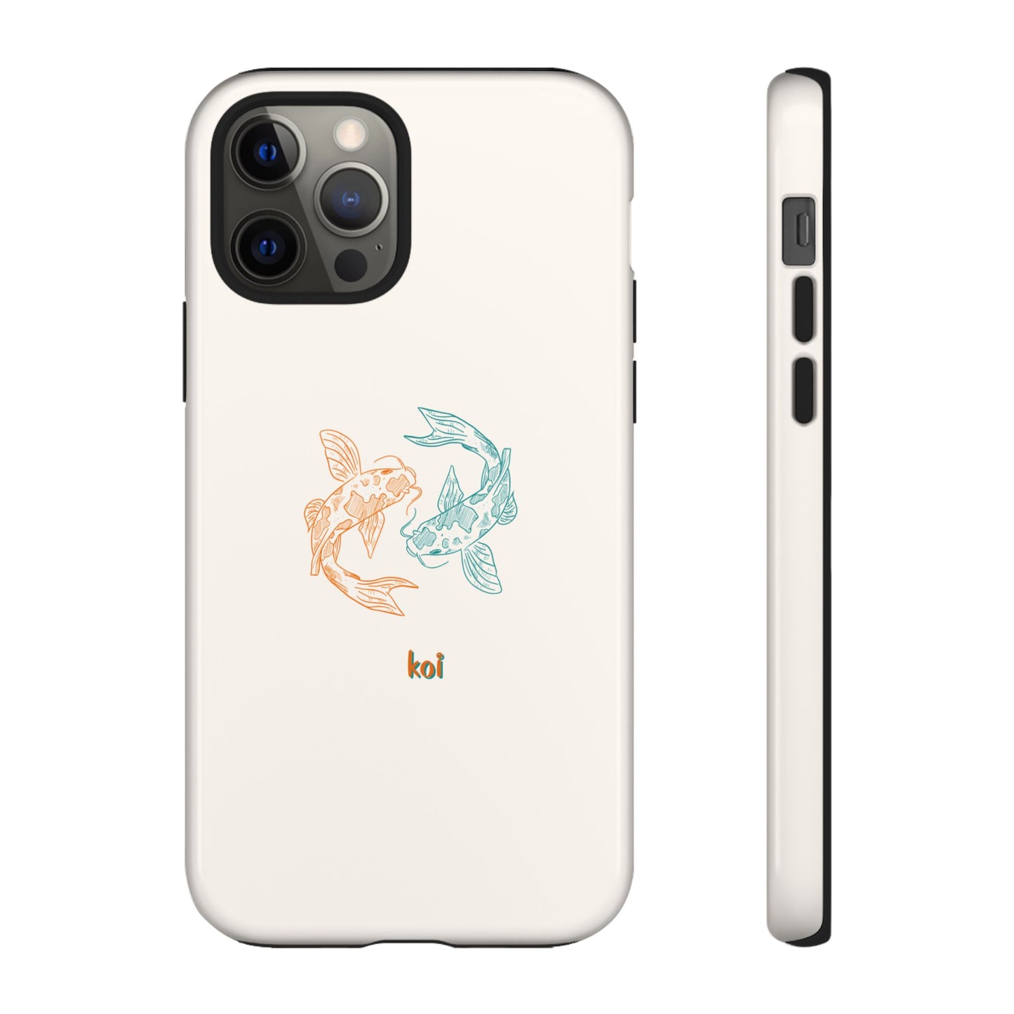 Koi Fish Tough Phone Case - Stylish & Durable Design for Aqua Lovers