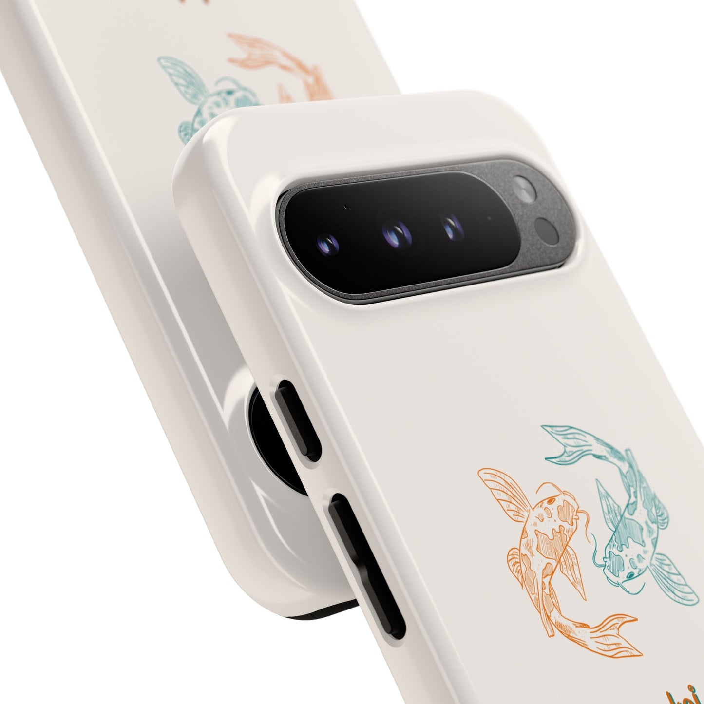 Koi Fish Tough Phone Case - Stylish & Durable Design for Aqua Lovers