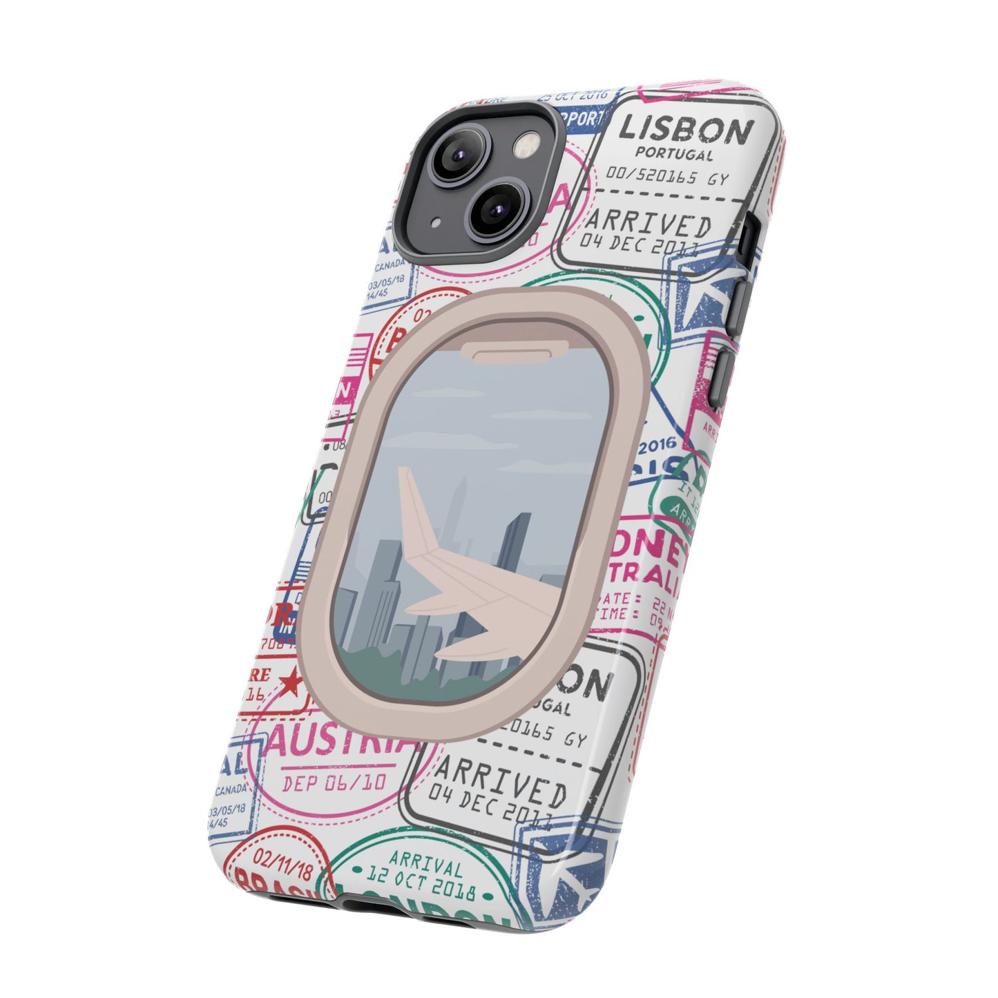 Travel-Themed Phone Case with Airplane Design