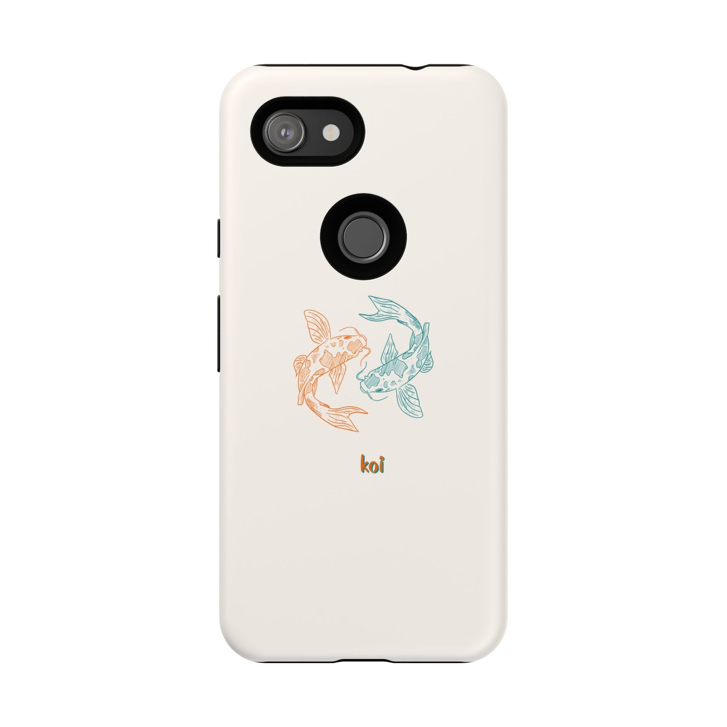 Koi Fish Tough Phone Case - Stylish & Durable Design for Aqua Lovers