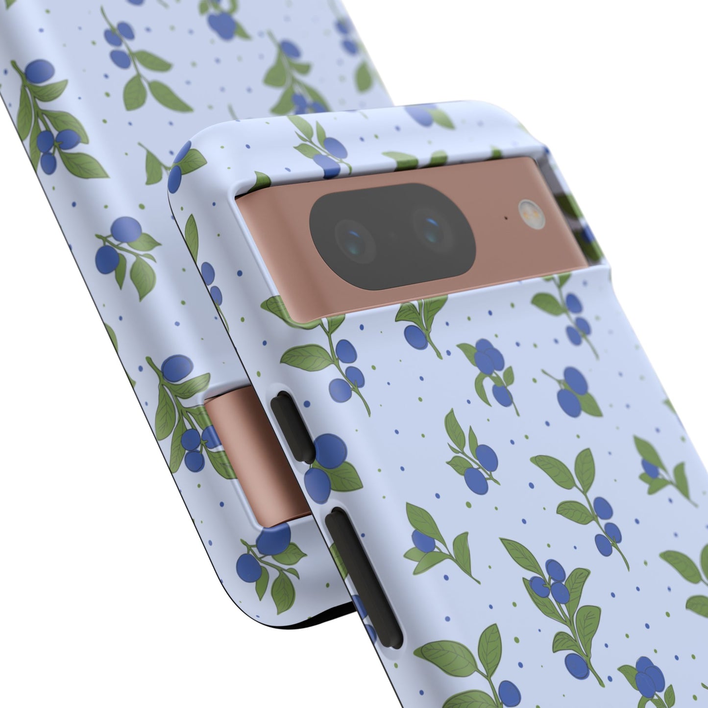 Floral Tough Phone Case - Blueberry Blossom Design