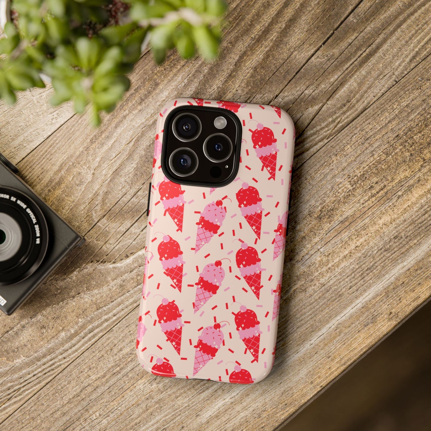 Ice Cream Phone Case - Cute Tough Cases for Ice Cream Lovers, Fun Summer Accessory, Birthday Gift, Colorful iPhone Cover