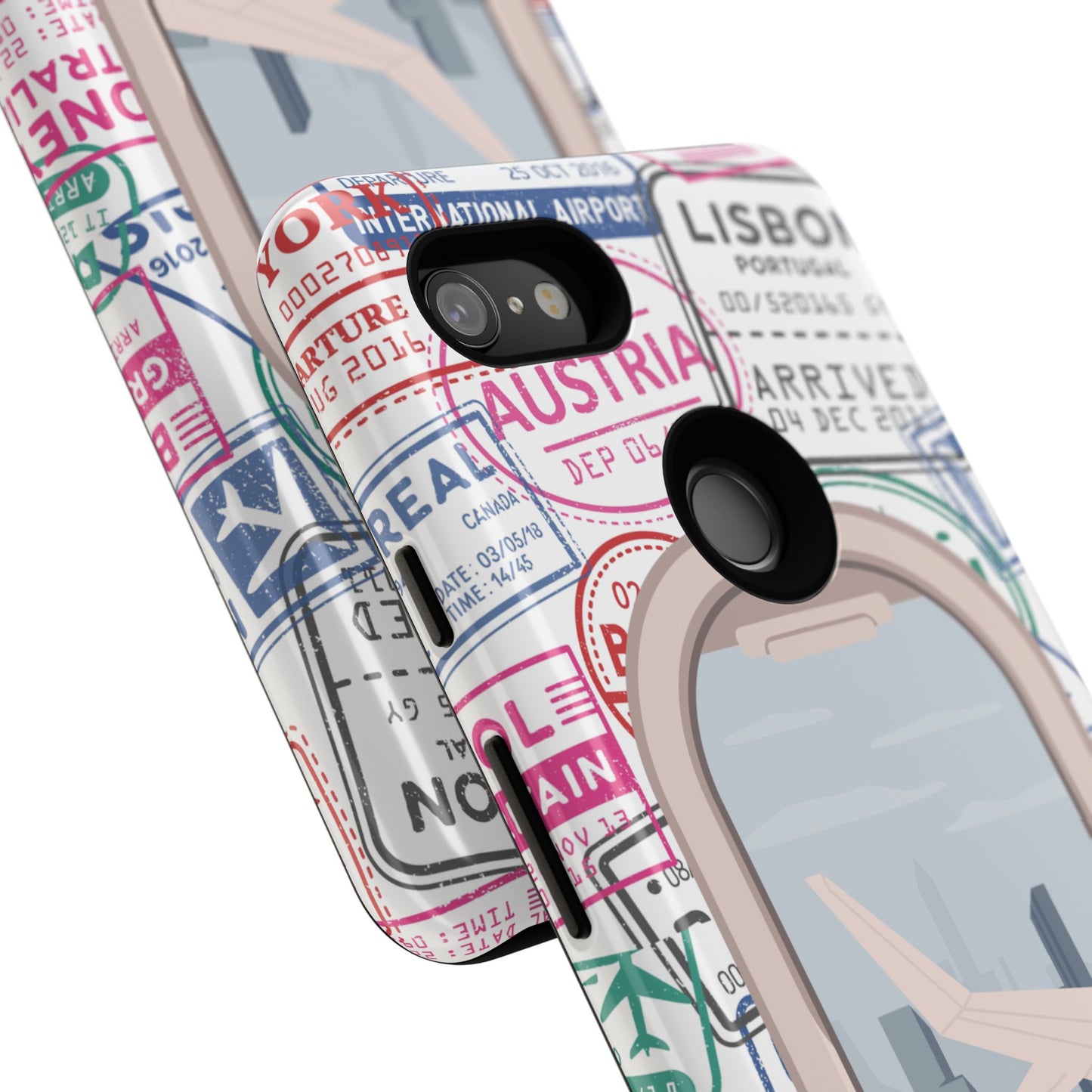 Travel-Themed Phone Case with Airplane Design