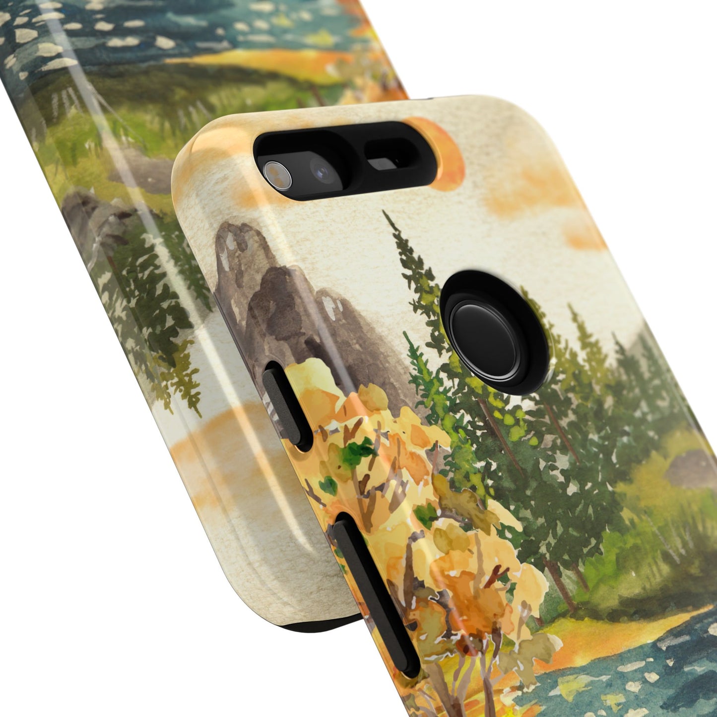 Artistic Phone Case with Ducks and Nature Scene