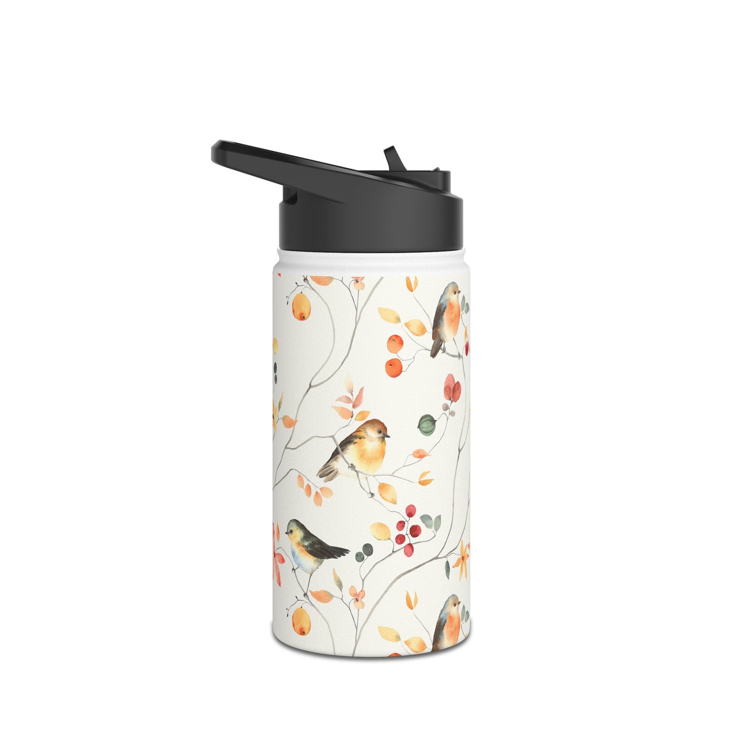Stainless Steel Water Bottle, Standard Lid - Birds