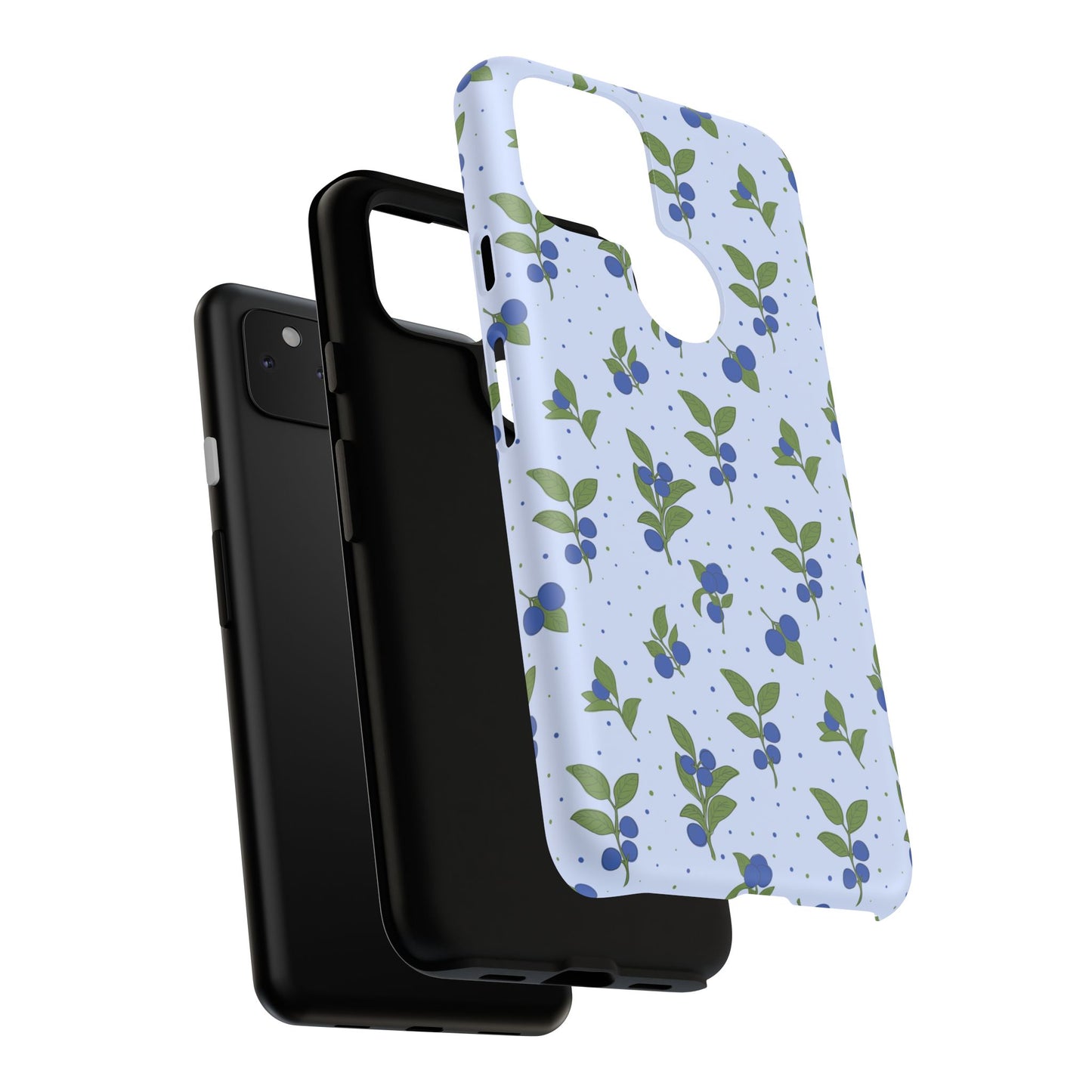 Floral Tough Phone Case - Blueberry Blossom Design