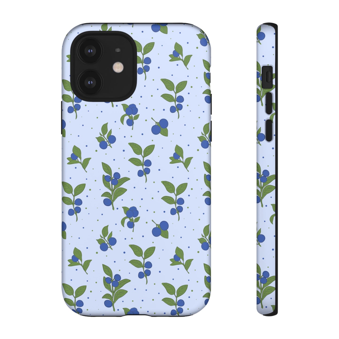 Floral Tough Phone Case - Blueberry Blossom Design