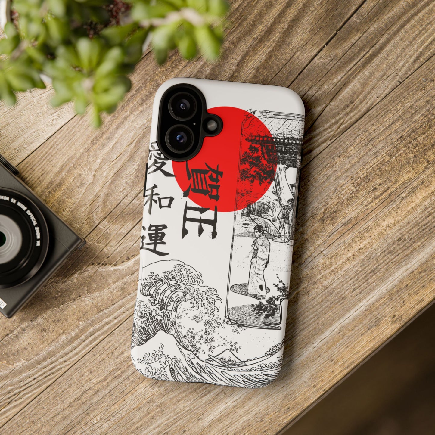 Japanese Zen Art Phone Case - Tough Cases with Wave Design
