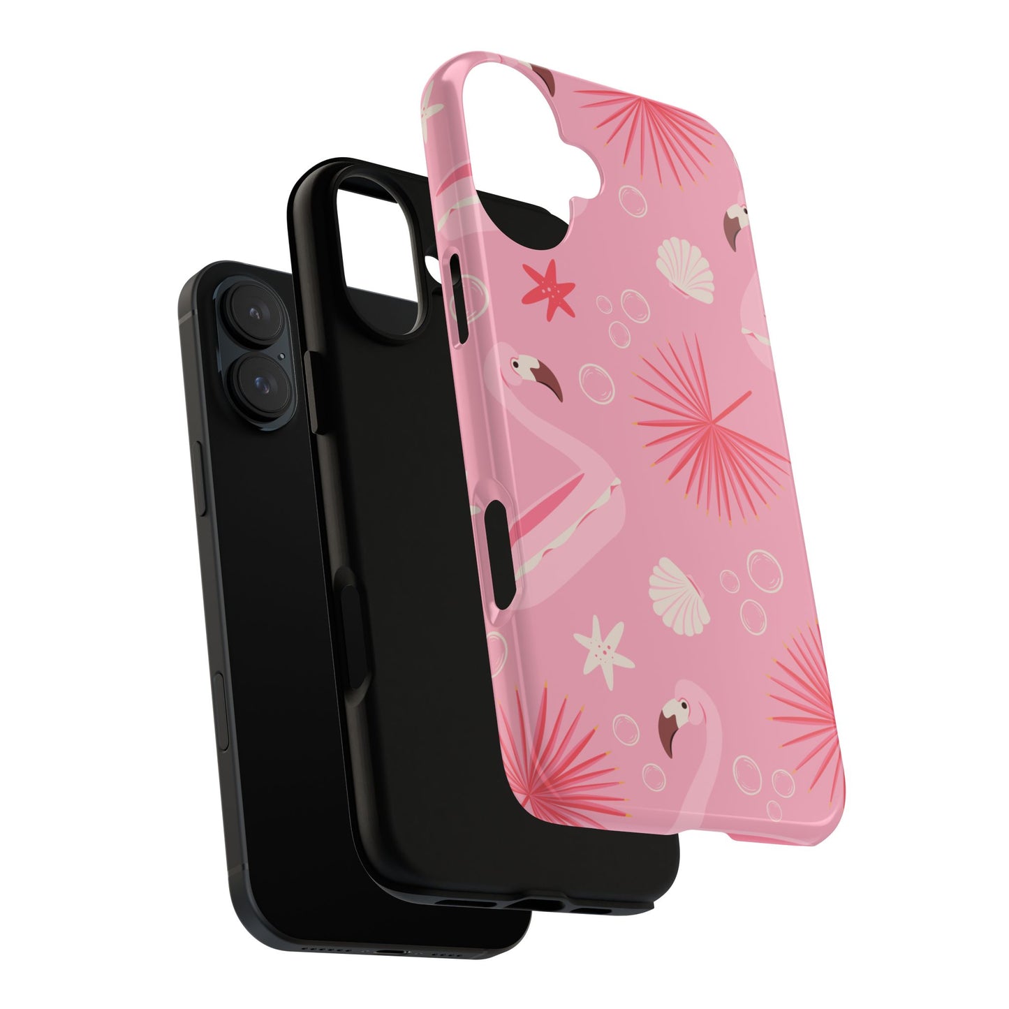 Tough Cases: Tropical Flamingo Phone Case for Summer Vibes