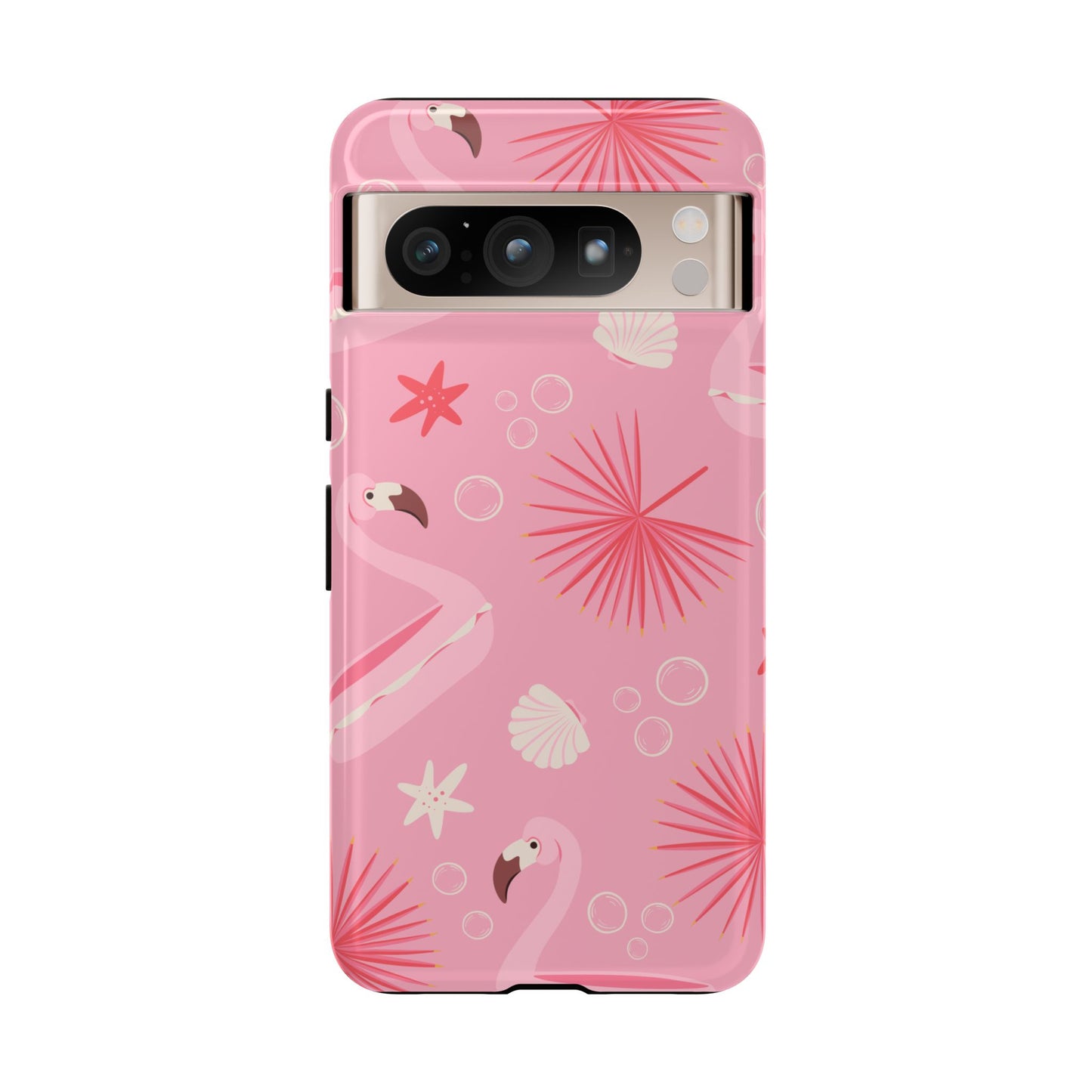 Tough Cases: Tropical Flamingo Phone Case for Summer Vibes