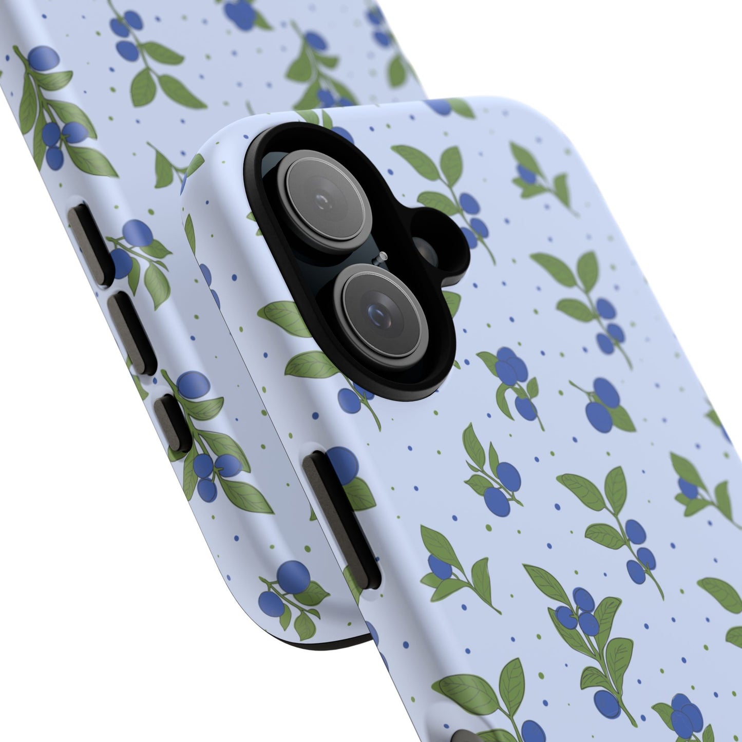 Floral Tough Phone Case - Blueberry Blossom Design