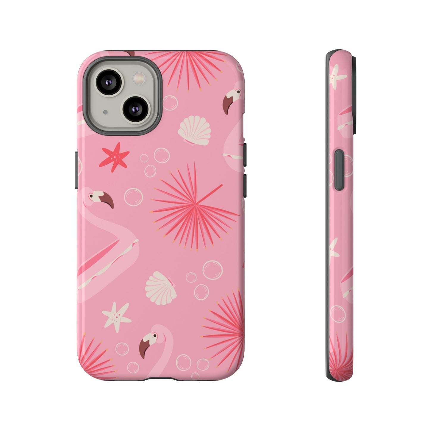 Tough Cases: Tropical Flamingo Phone Case for Summer Vibes