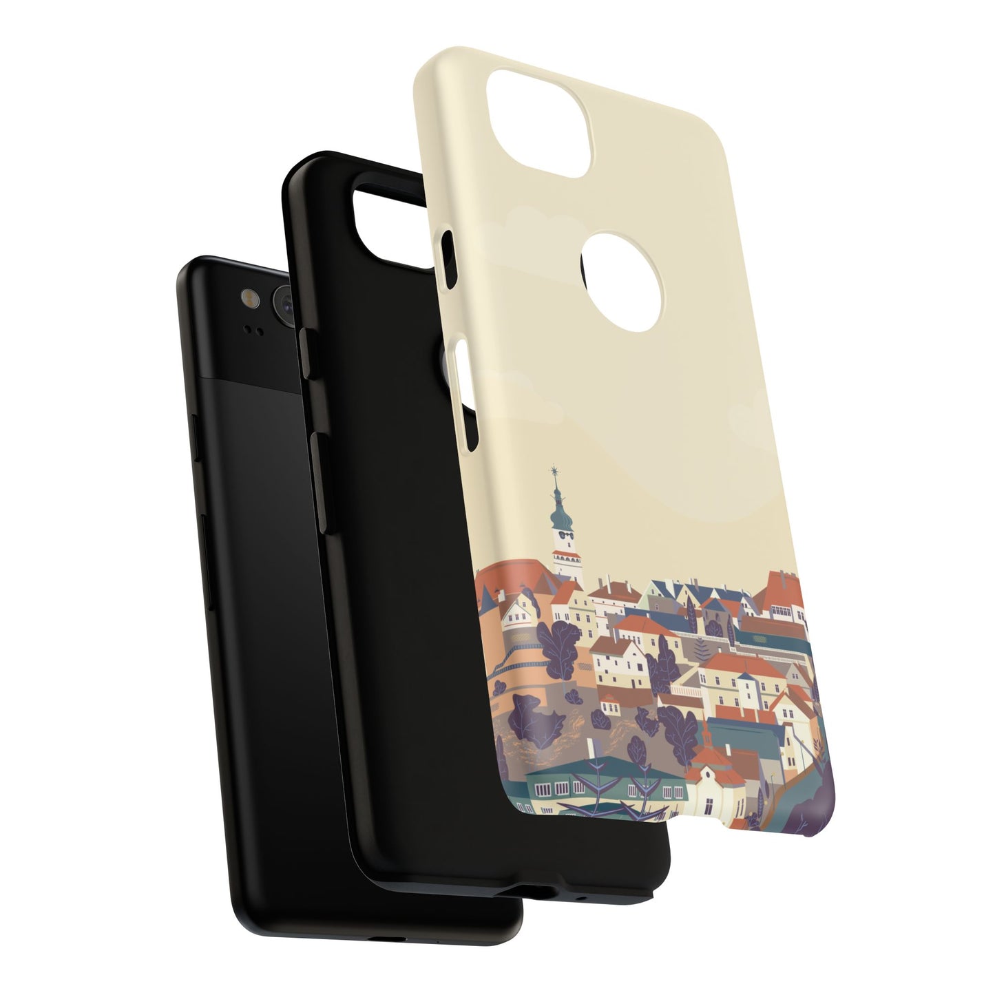 Artistic Phone Case - Charming Village Design