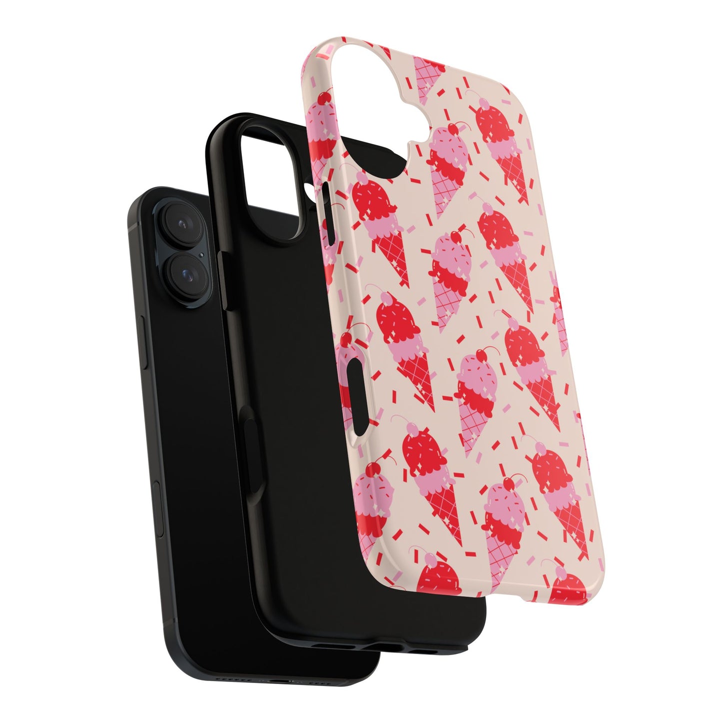 Ice Cream Phone Case - Cute Tough Cases for Ice Cream Lovers, Fun Summer Accessory, Birthday Gift, Colorful iPhone Cover