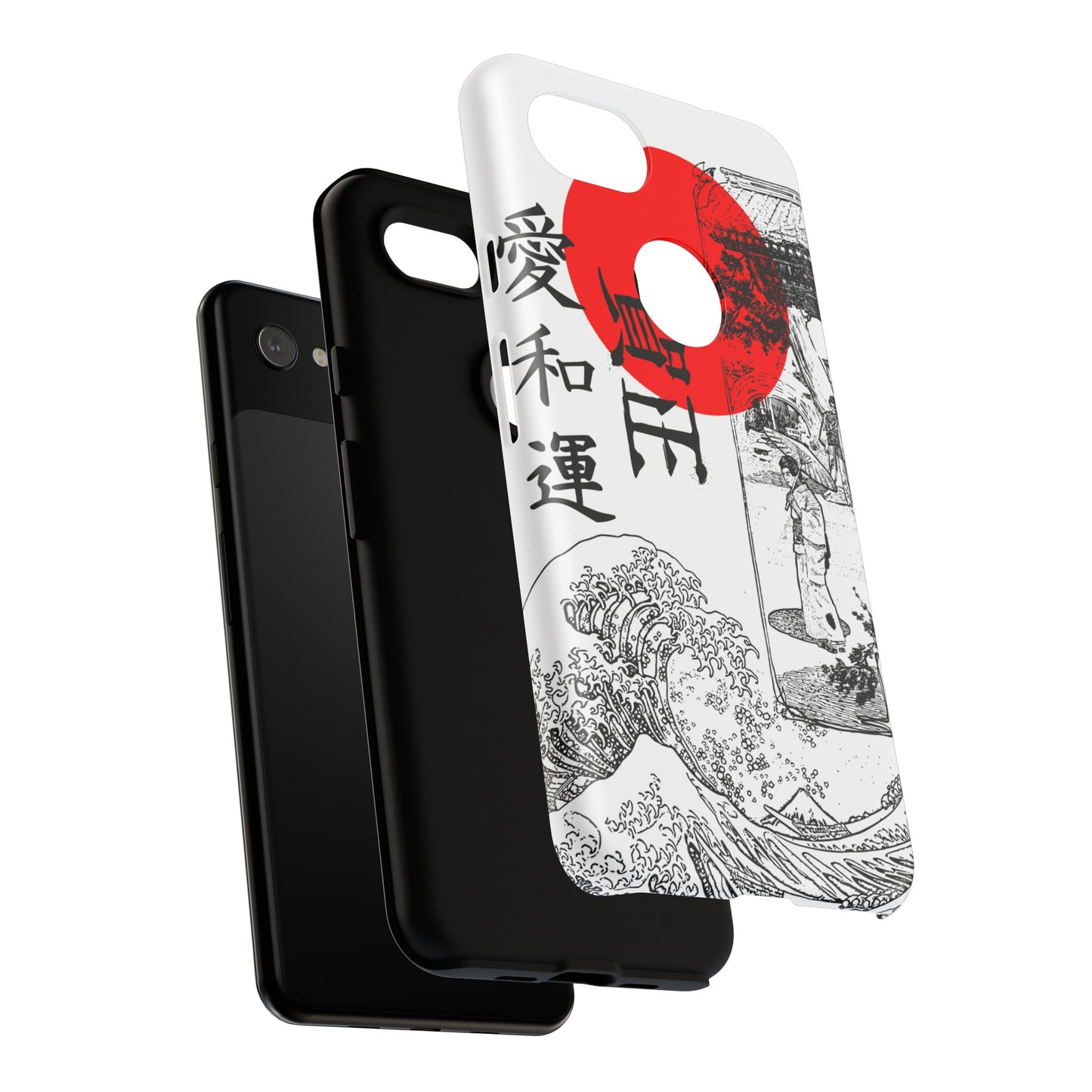 Japanese Zen Art Phone Case - Tough Cases with Wave Design