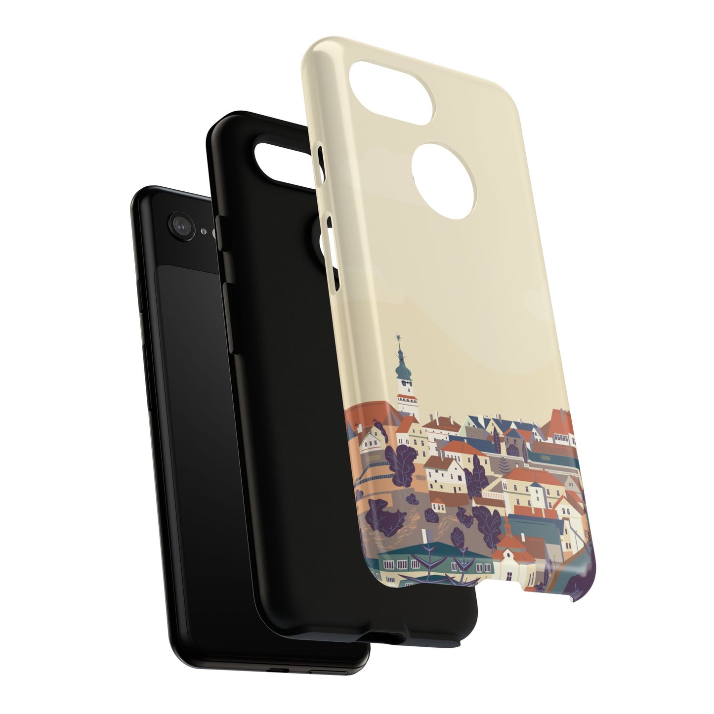 Artistic Phone Case - Charming Village Design