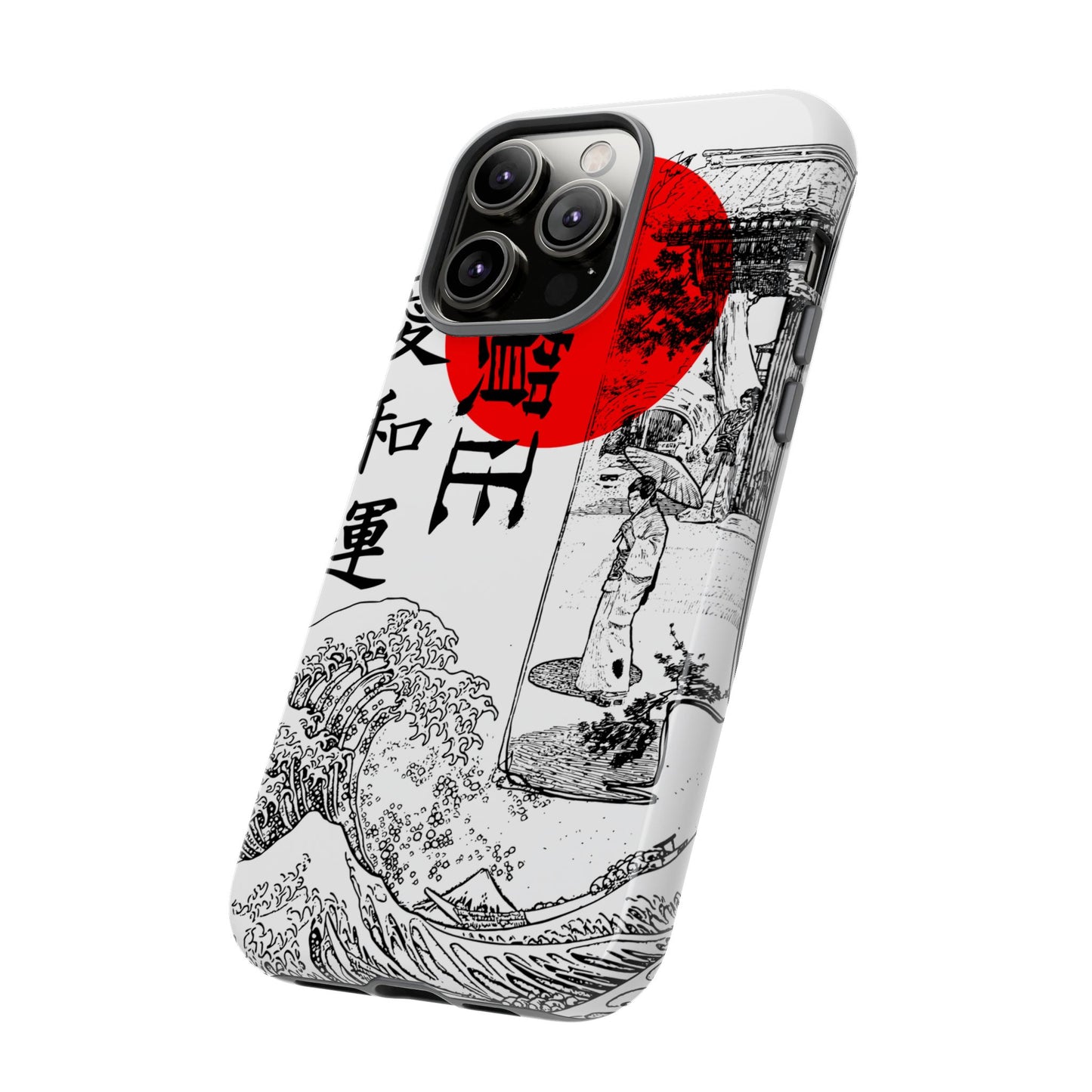 Japanese Zen Art Phone Case - Tough Cases with Wave Design