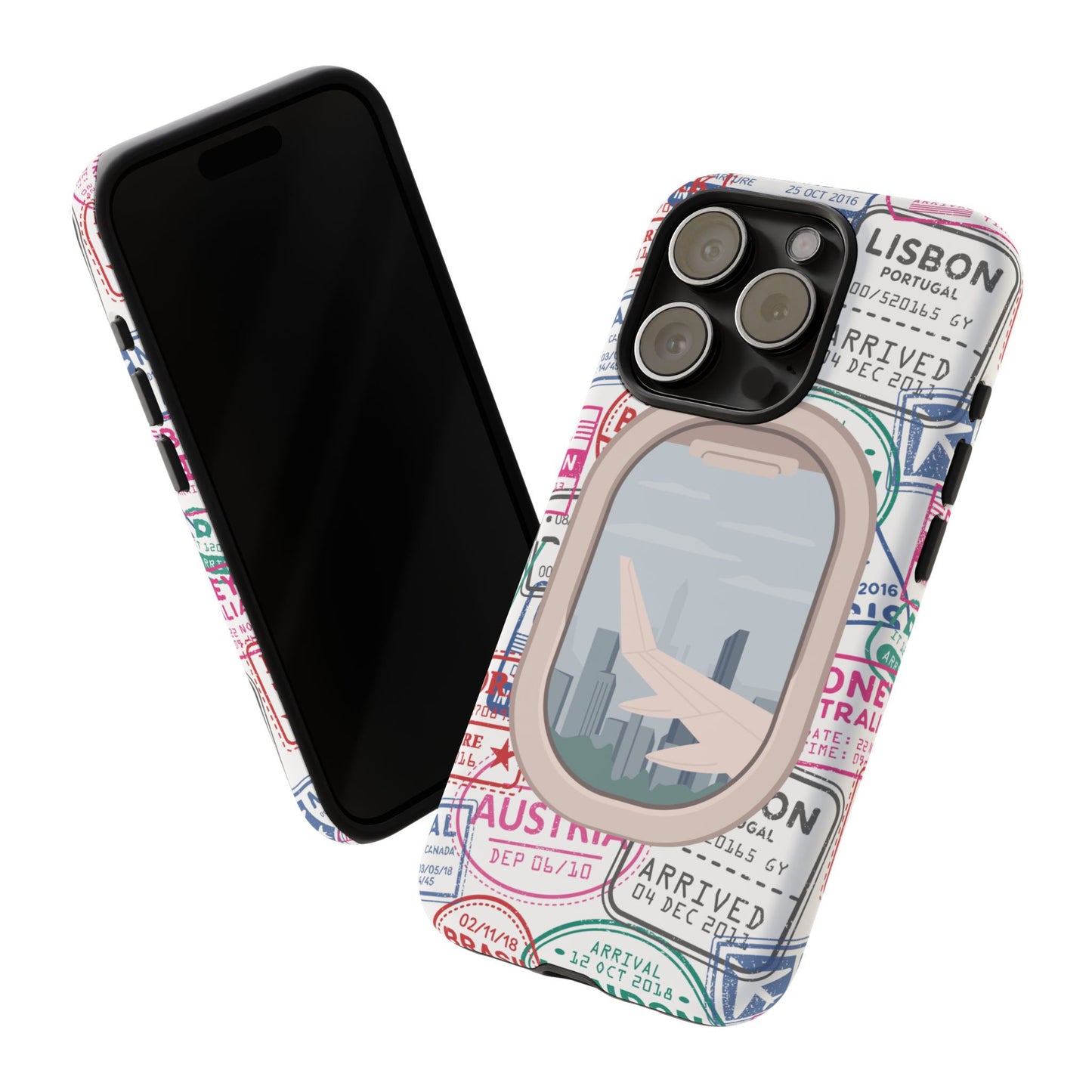 Travel-Themed Phone Case with Airplane Design