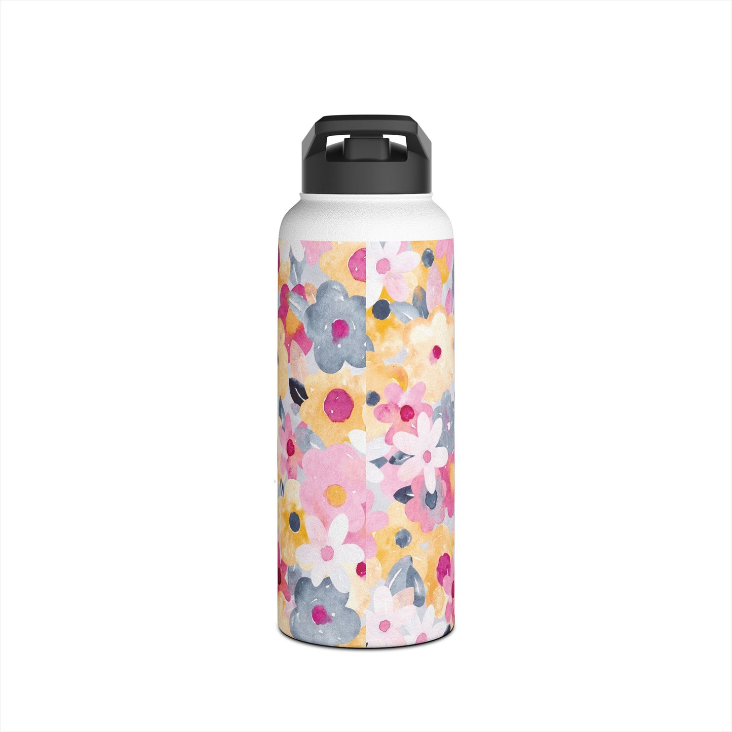 Floral Stainless Steel Water Bottle - Reusable Beverage Container for Eco-Friendly Hydration