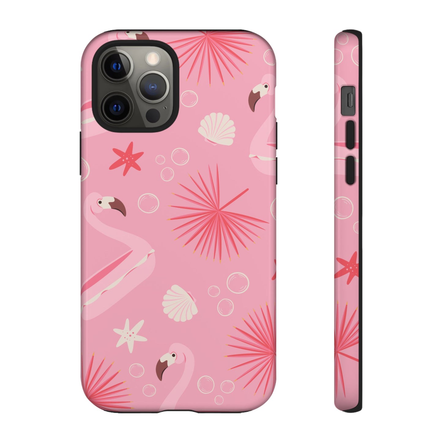 Tough Cases: Tropical Flamingo Phone Case for Summer Vibes