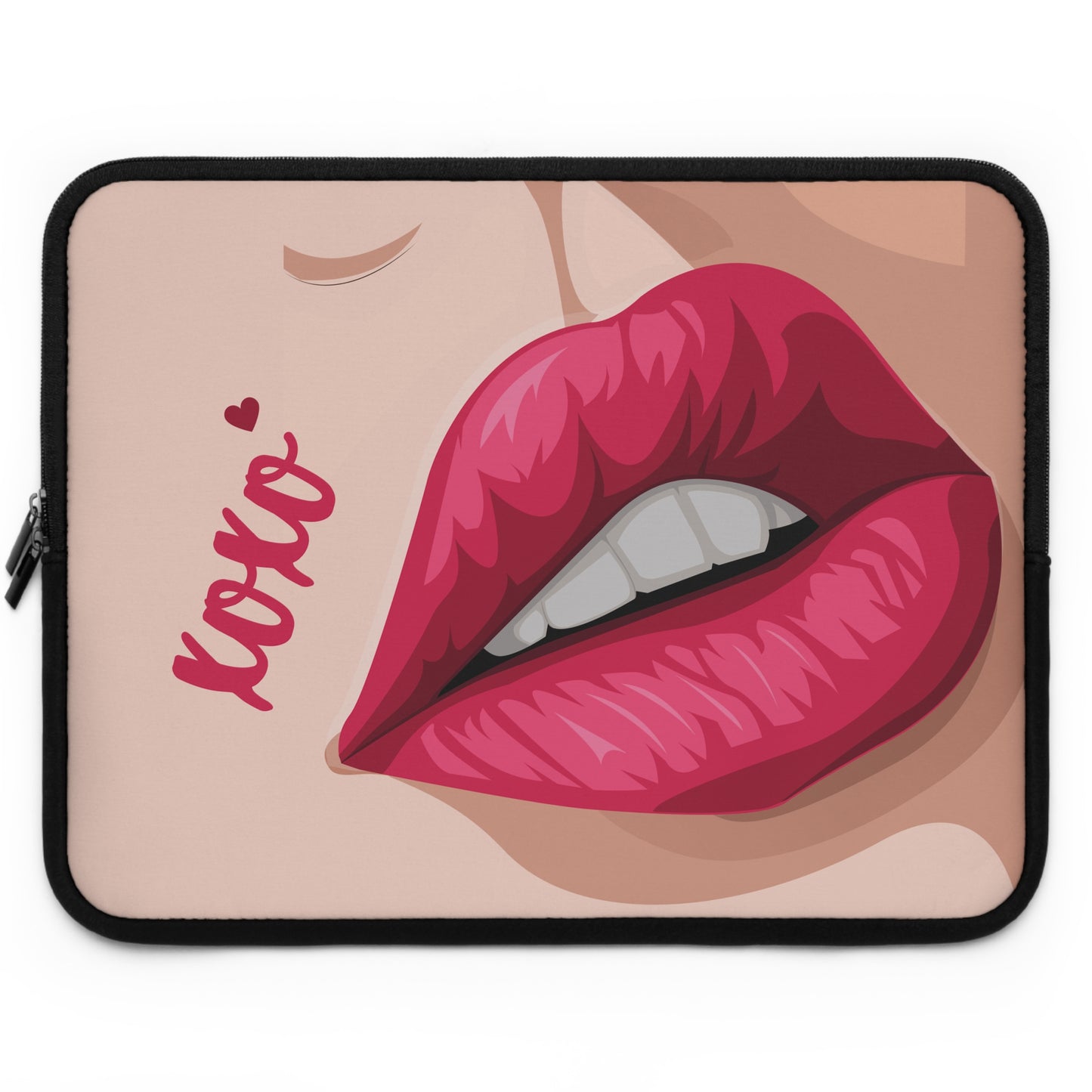 XOXO Lip Print Laptop Sleeve | Stylish & Protective Case for Tech Lovers