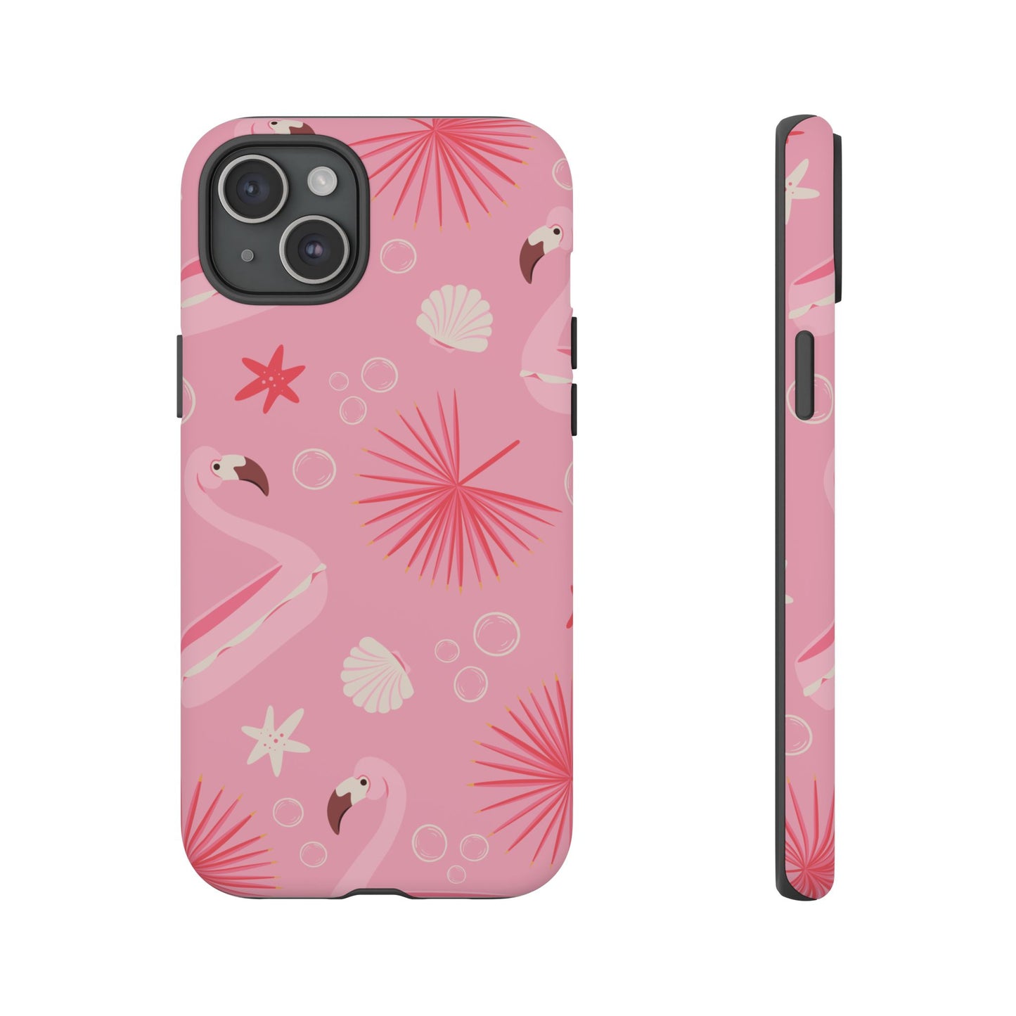 Tough Cases: Tropical Flamingo Phone Case for Summer Vibes