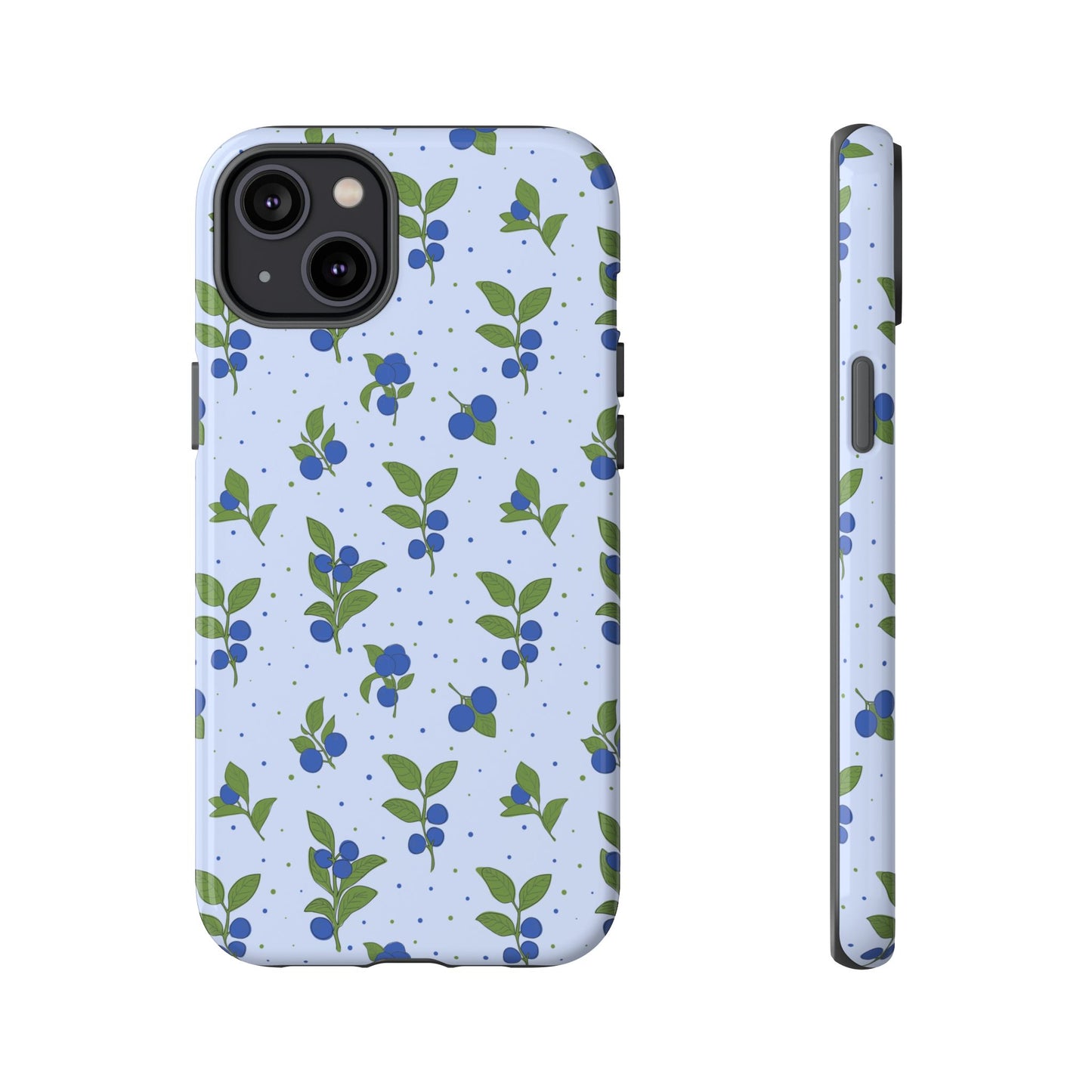 Floral Tough Phone Case - Blueberry Blossom Design