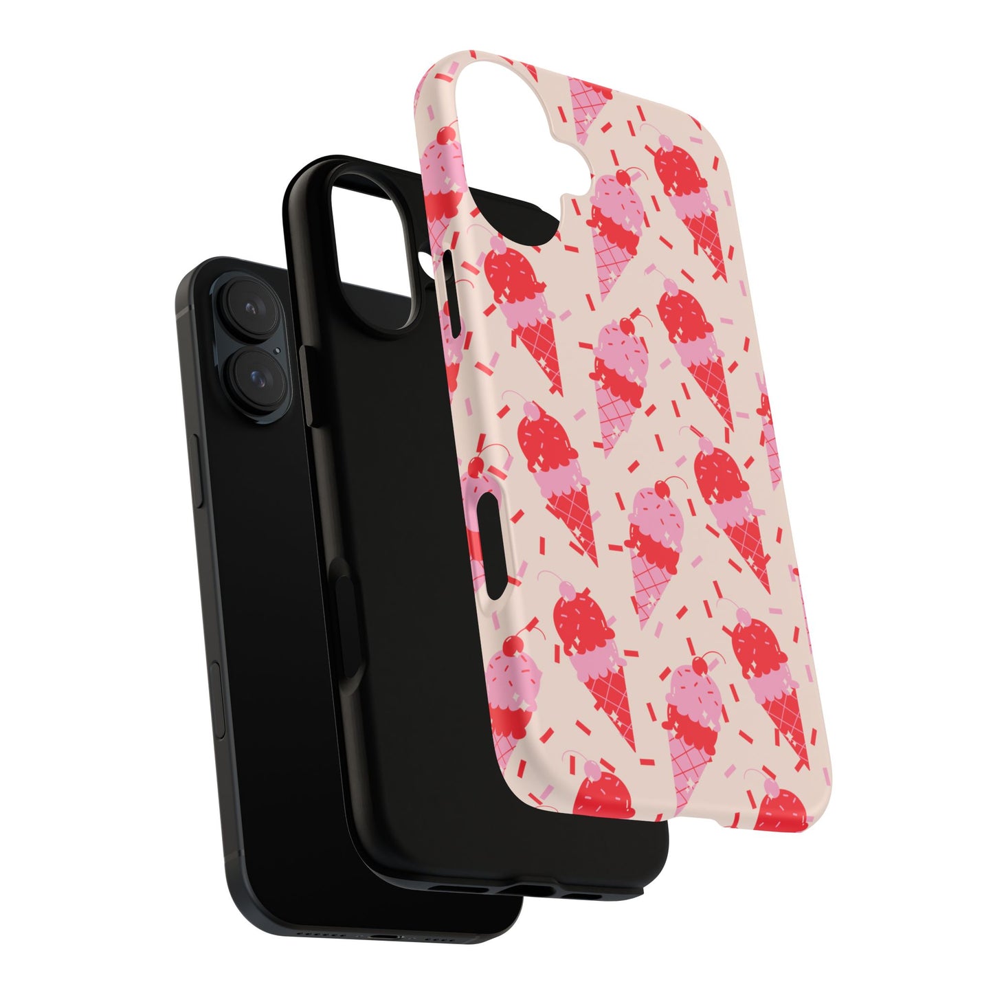 Ice Cream Phone Case - Cute Tough Cases for Ice Cream Lovers, Fun Summer Accessory, Birthday Gift, Colorful iPhone Cover