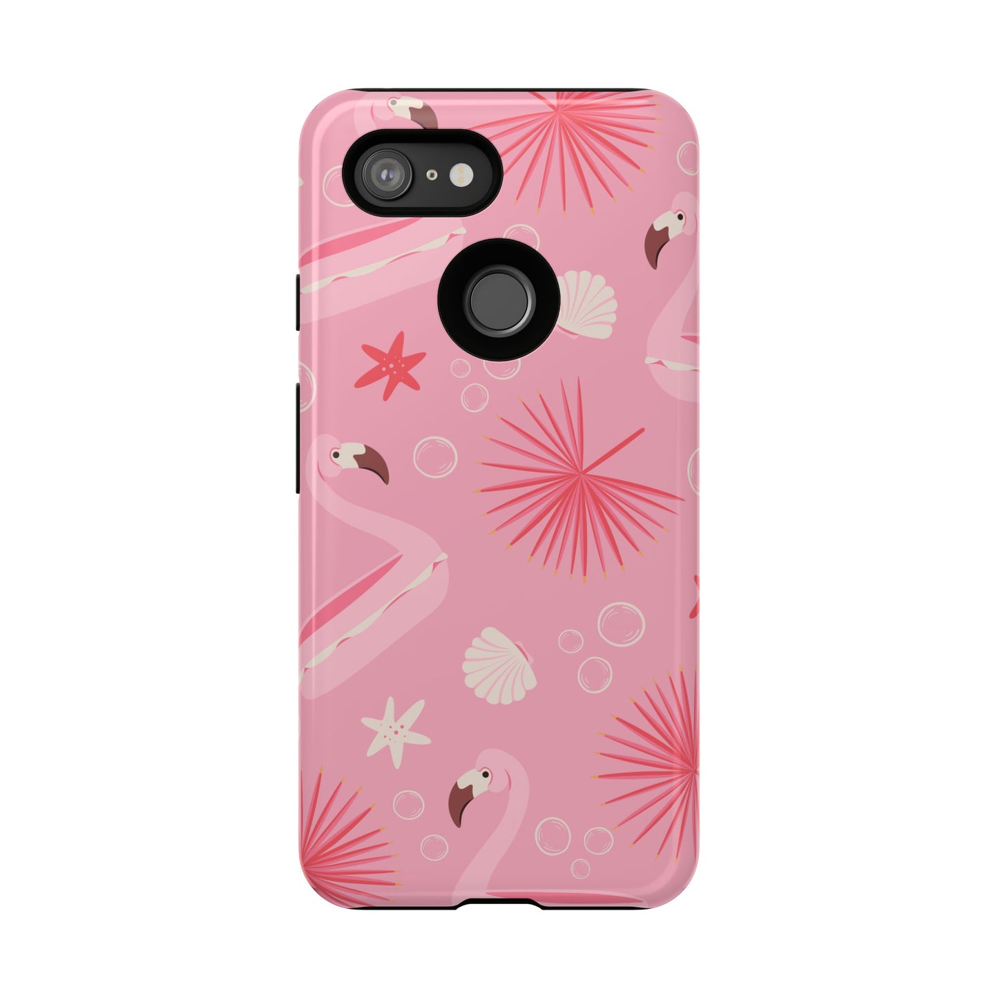 Tough Cases: Tropical Flamingo Phone Case for Summer Vibes