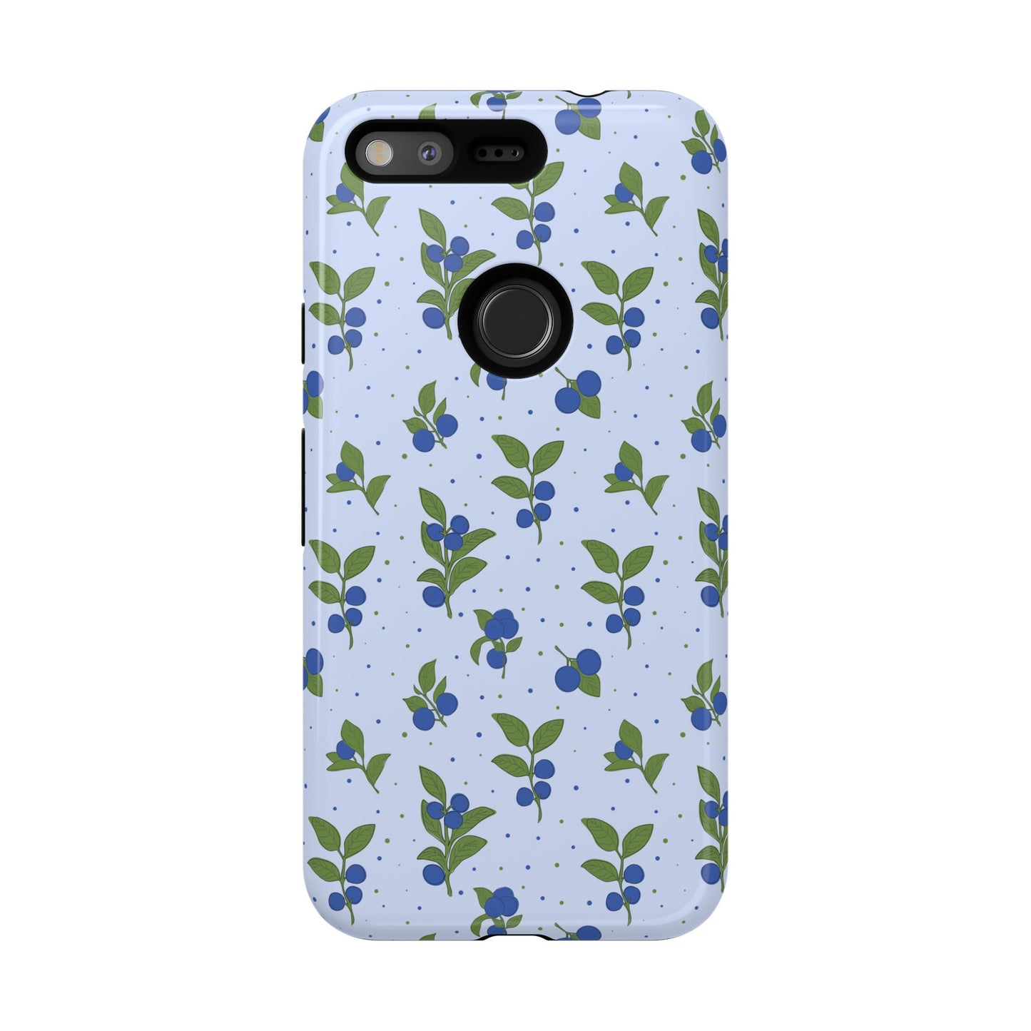 Floral Tough Phone Case - Blueberry Blossom Design