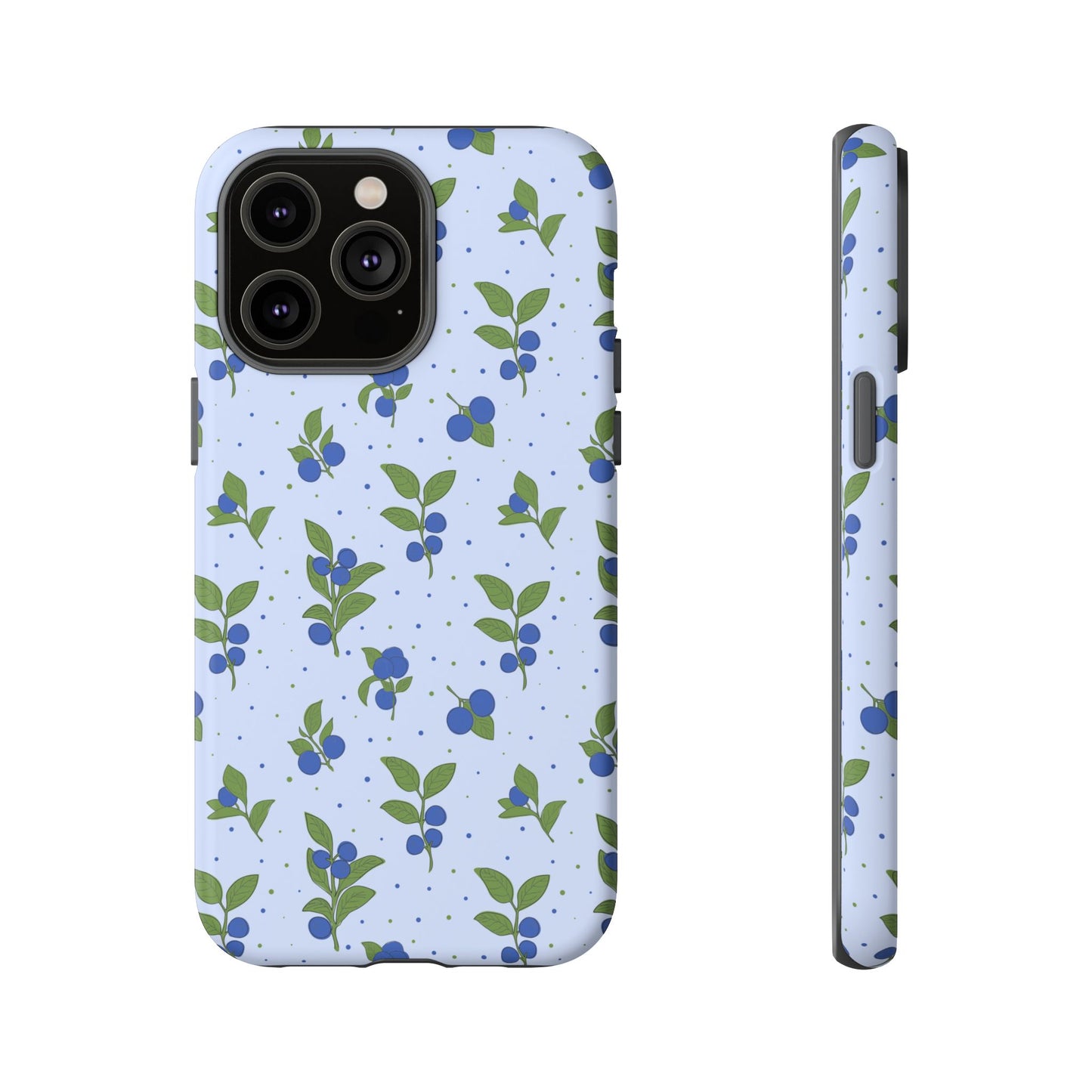 Floral Tough Phone Case - Blueberry Blossom Design
