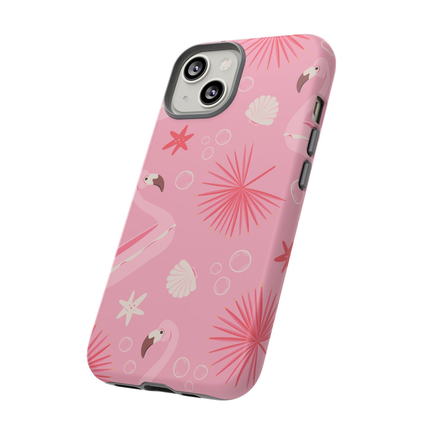 Tough Cases: Tropical Flamingo Phone Case for Summer Vibes