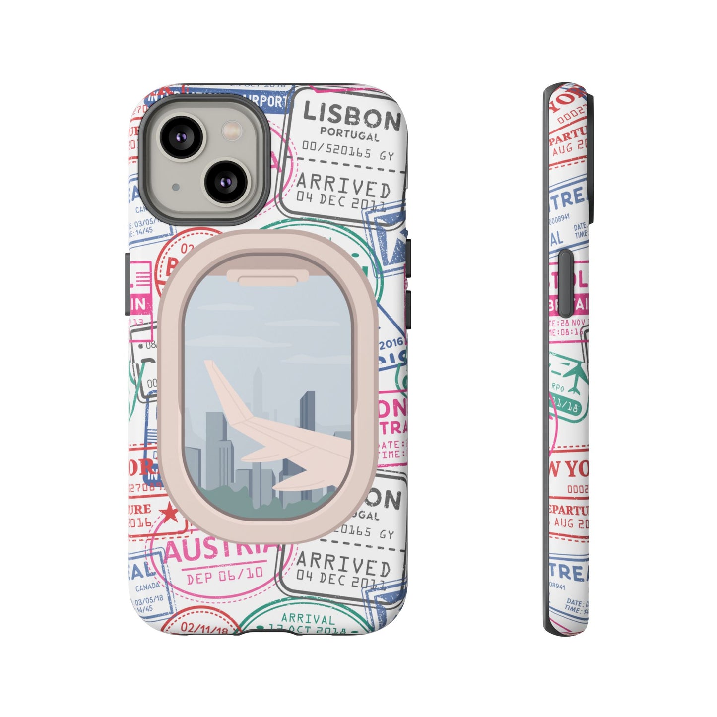 Travel-Themed Phone Case with Airplane Design