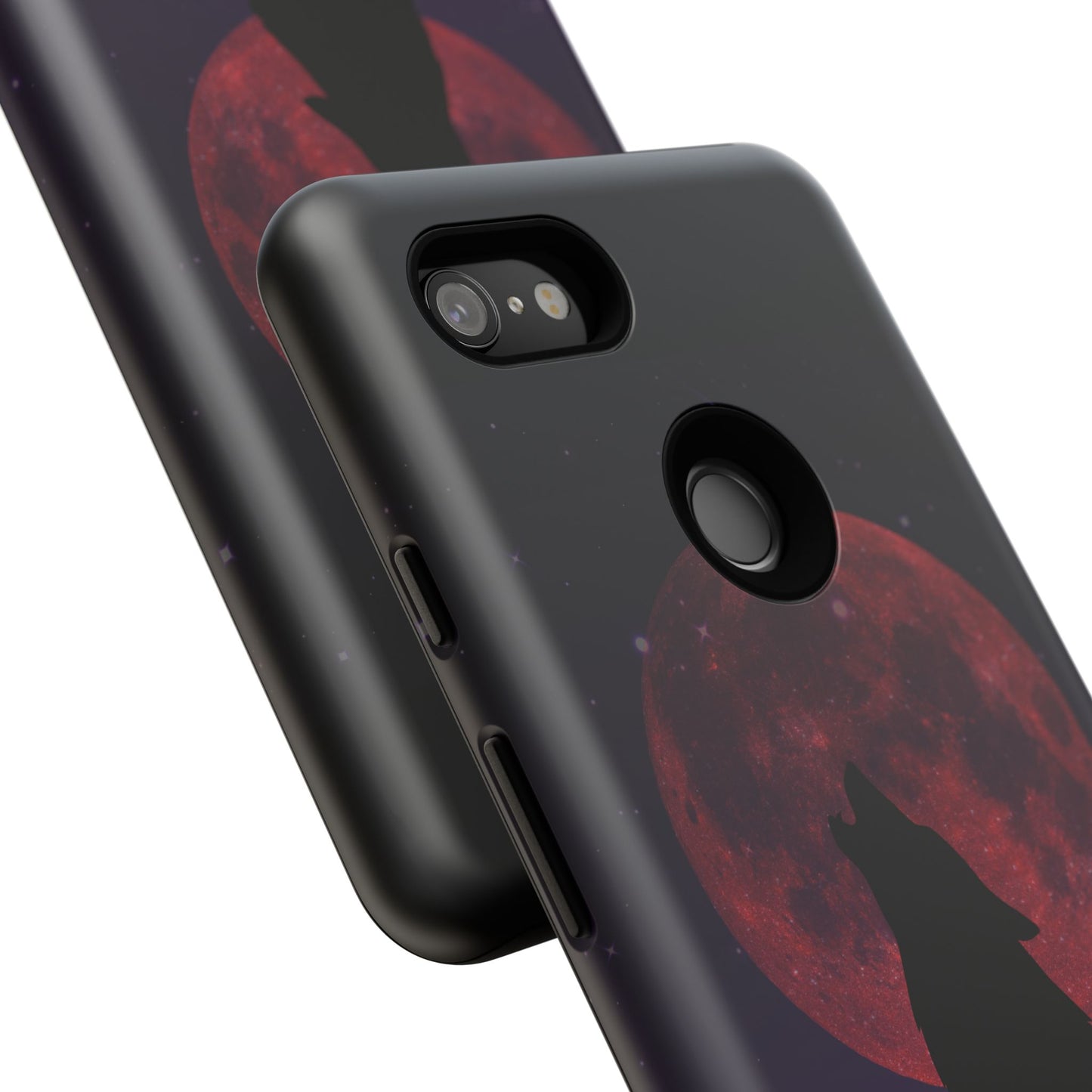 Wolf Howling at Blood Moon Phone Case - Tough & Stylish Protector