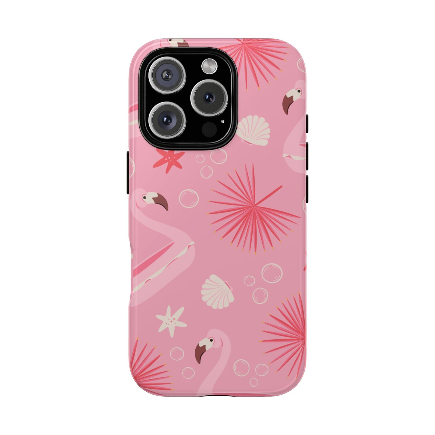 Tough Cases: Tropical Flamingo Phone Case for Summer Vibes