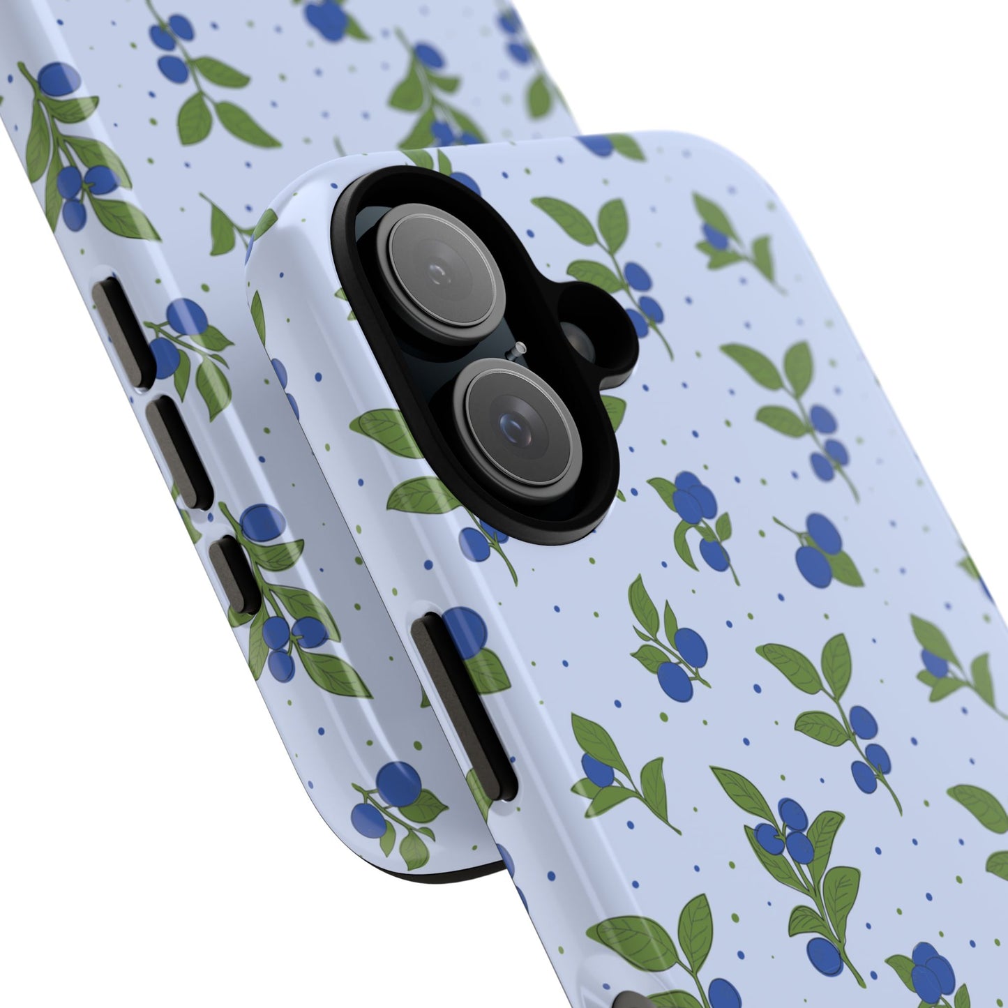 Floral Tough Phone Case - Blueberry Blossom Design