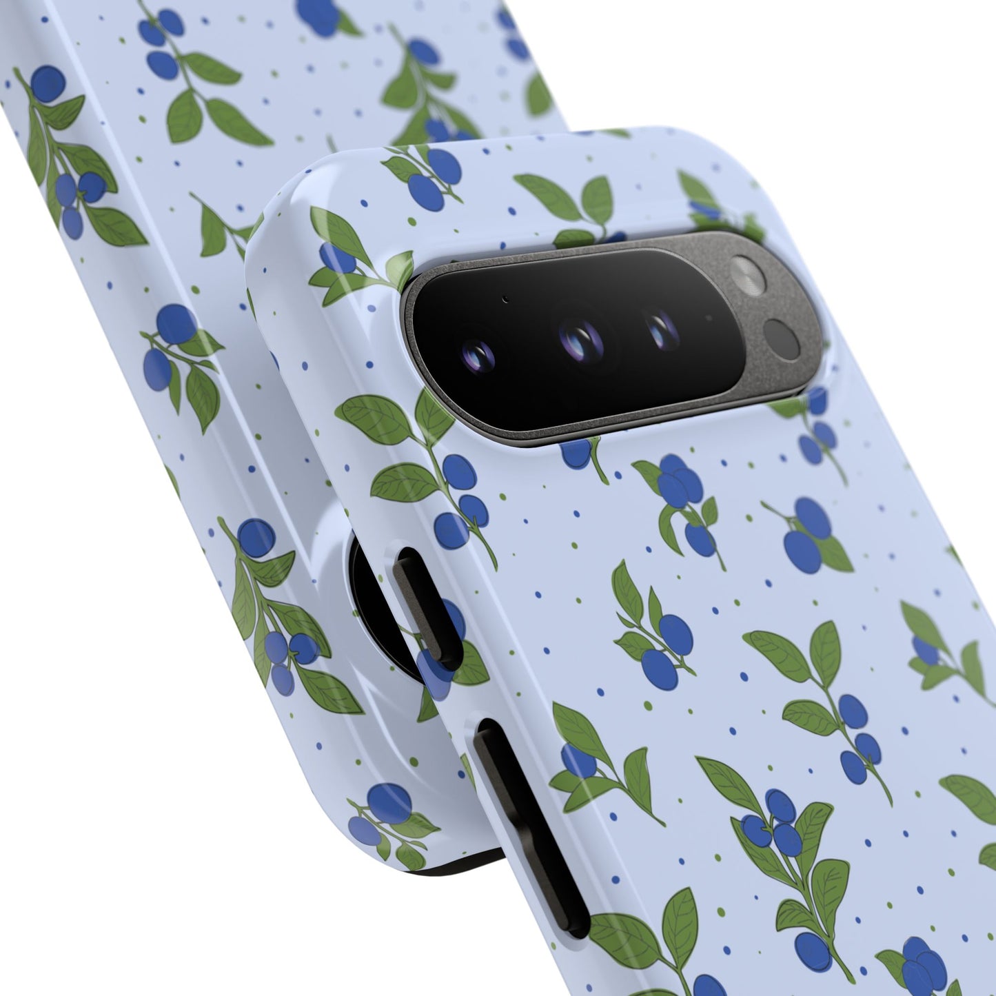 Floral Tough Phone Case - Blueberry Blossom Design