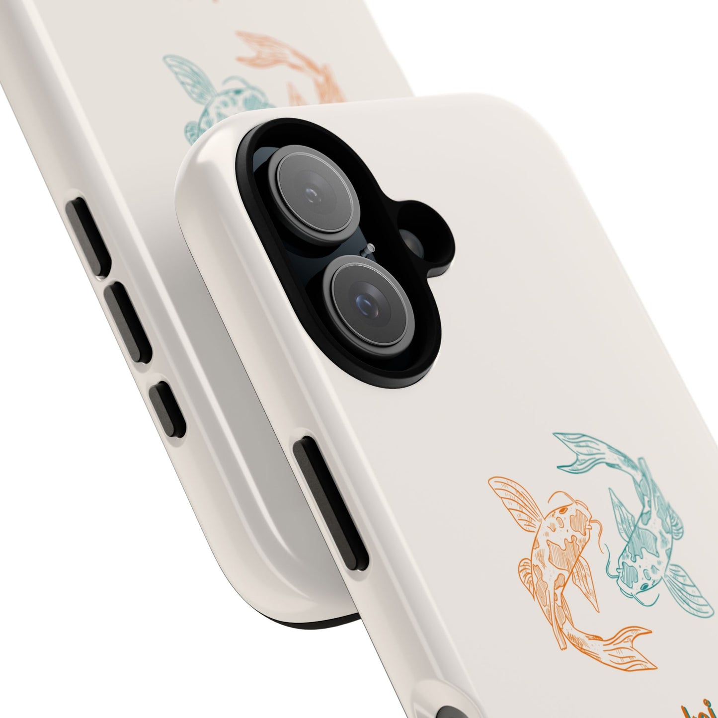 Koi Fish Tough Phone Case - Stylish & Durable Design for Aqua Lovers
