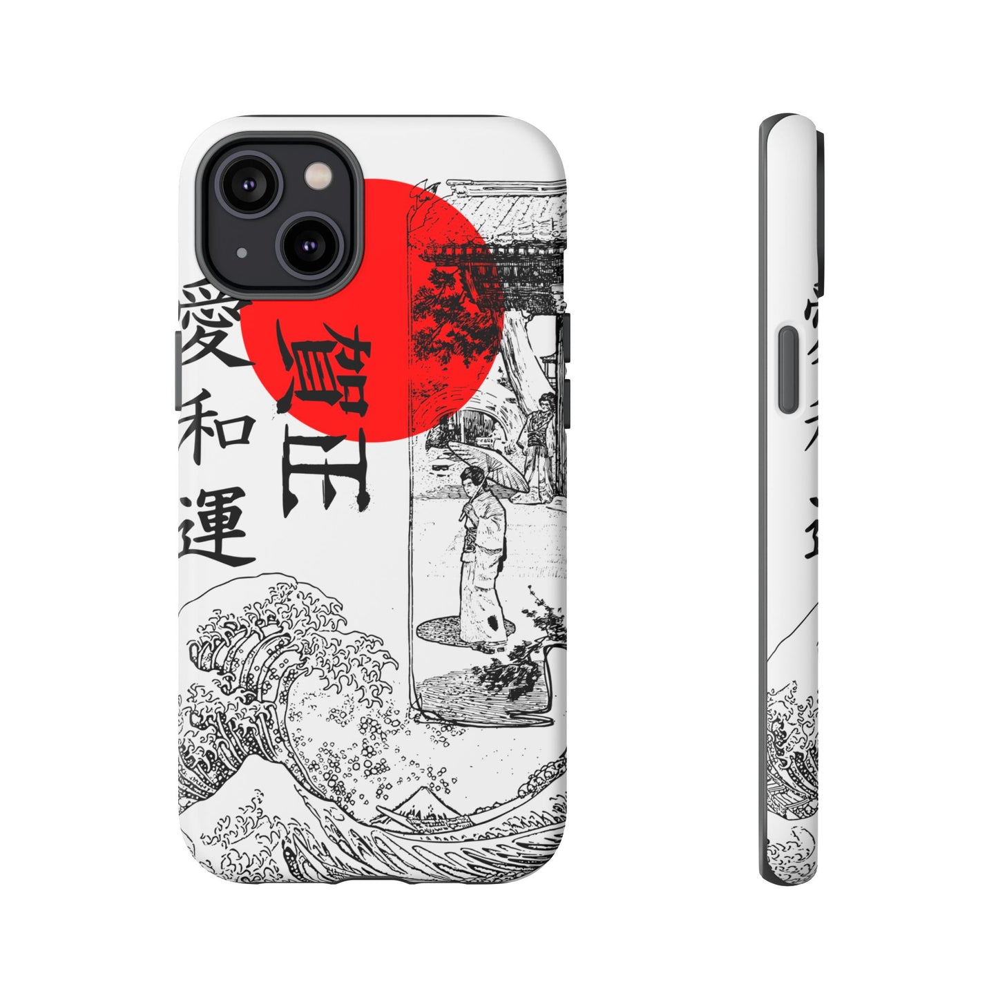 Japanese Zen Art Phone Case - Tough Cases with Wave Design