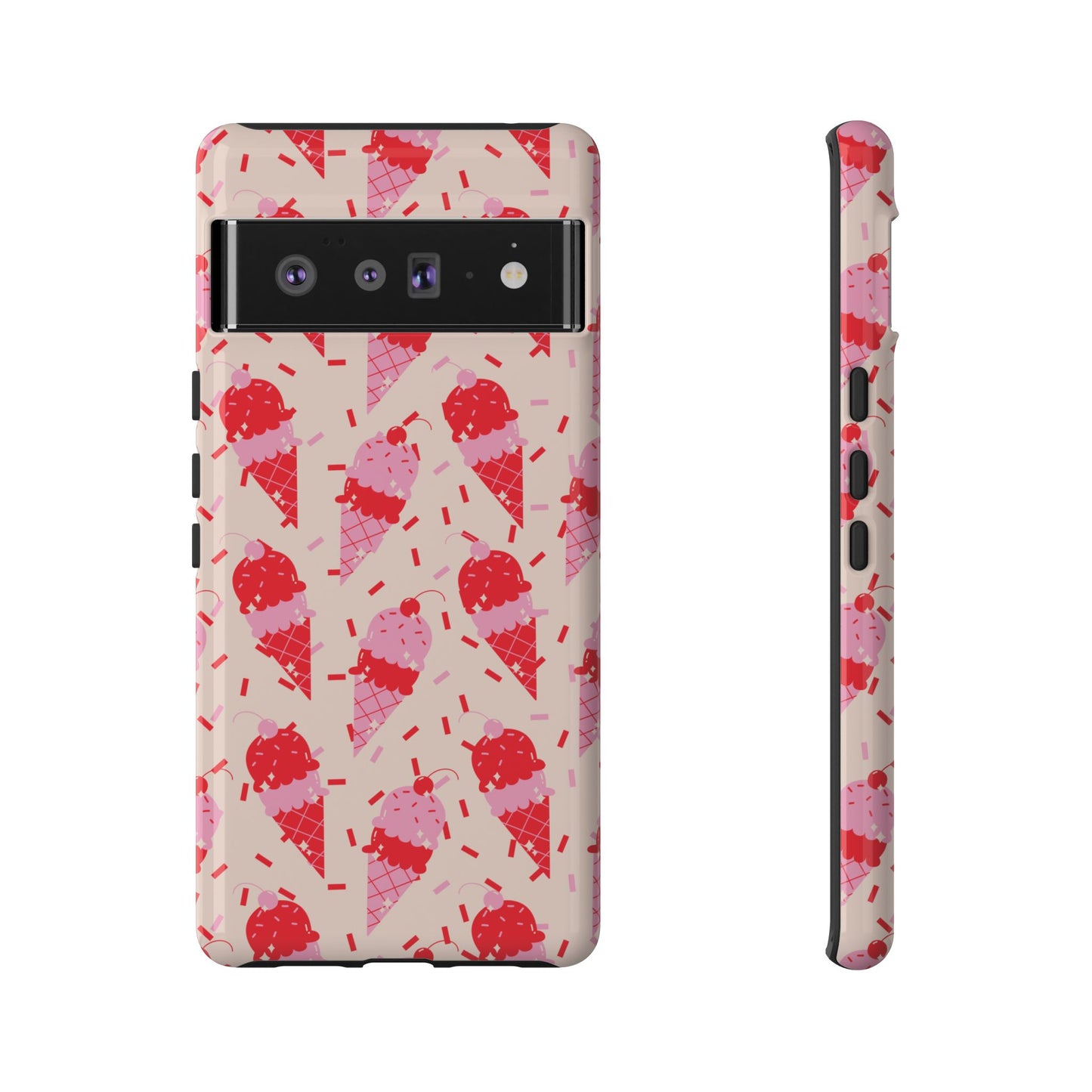 Ice Cream Phone Case - Cute Tough Cases for Ice Cream Lovers, Fun Summer Accessory, Birthday Gift, Colorful iPhone Cover