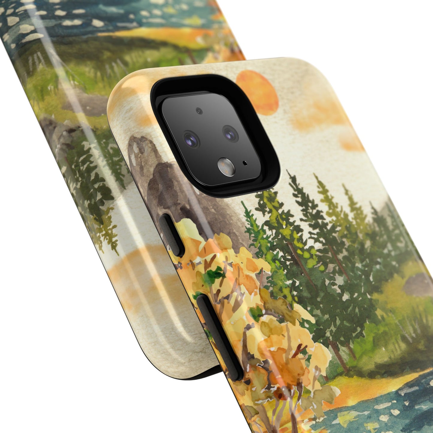 Artistic Phone Case with Ducks and Nature Scene
