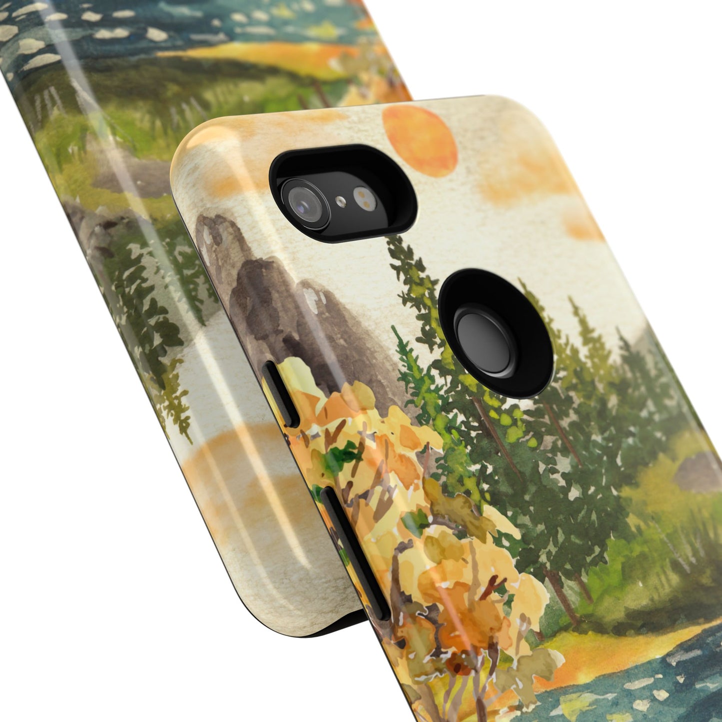Artistic Phone Case with Ducks and Nature Scene