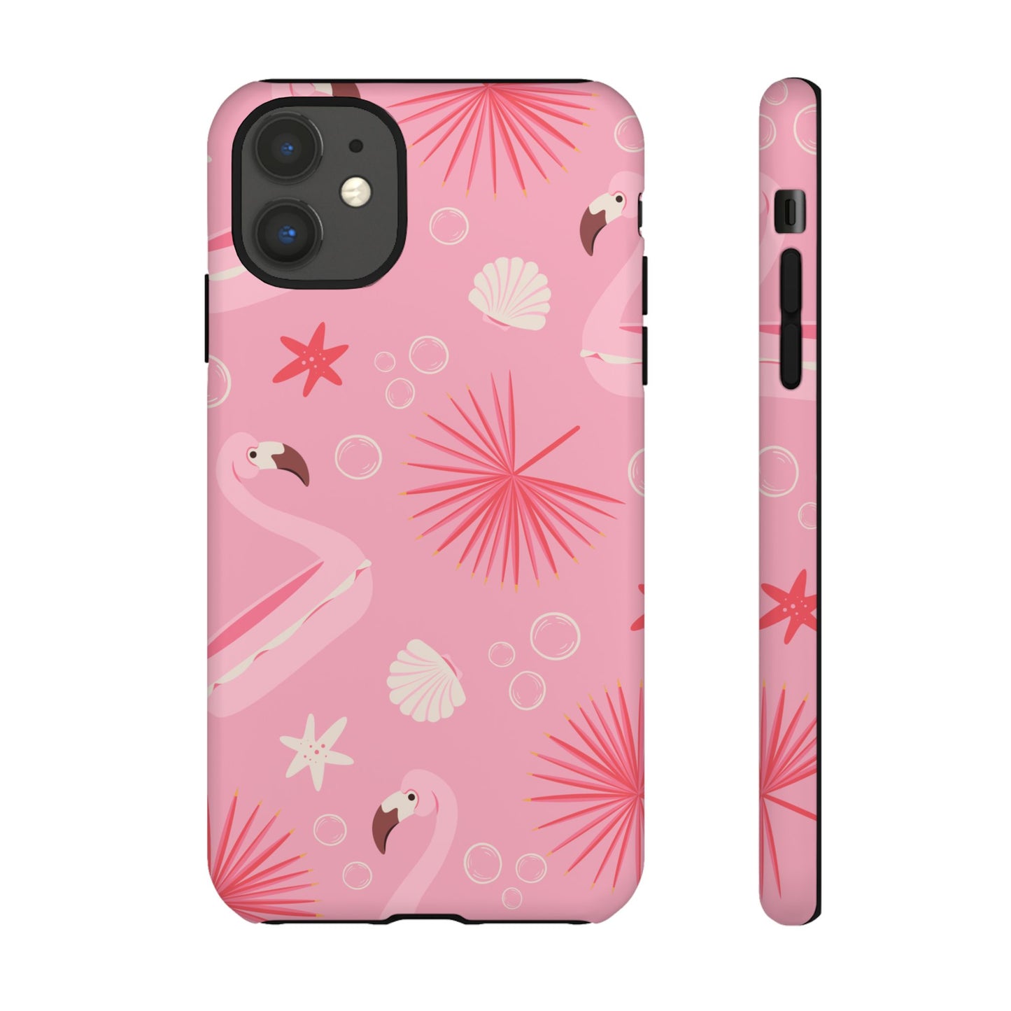 Tough Cases: Tropical Flamingo Phone Case for Summer Vibes