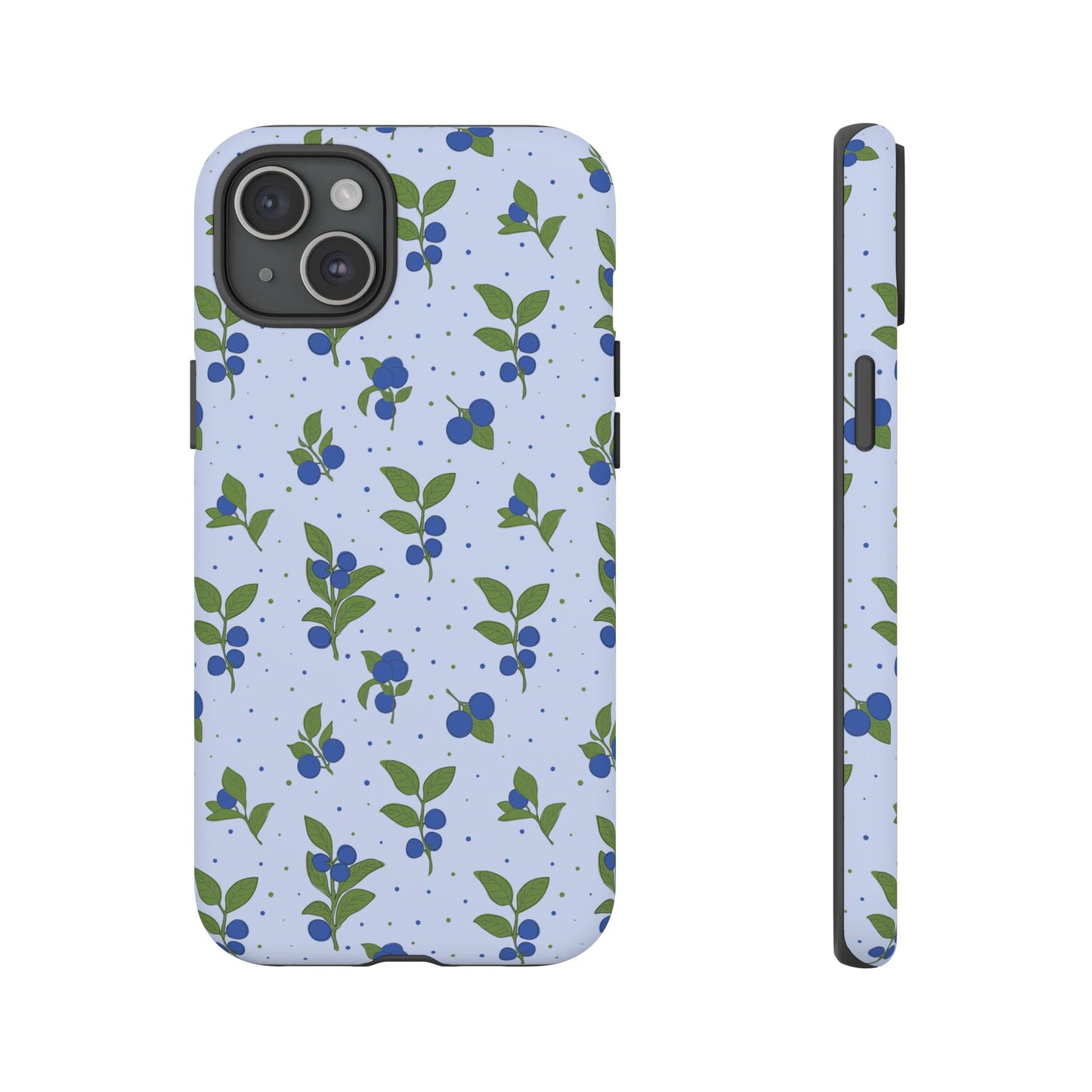 Floral Tough Phone Case - Blueberry Blossom Design