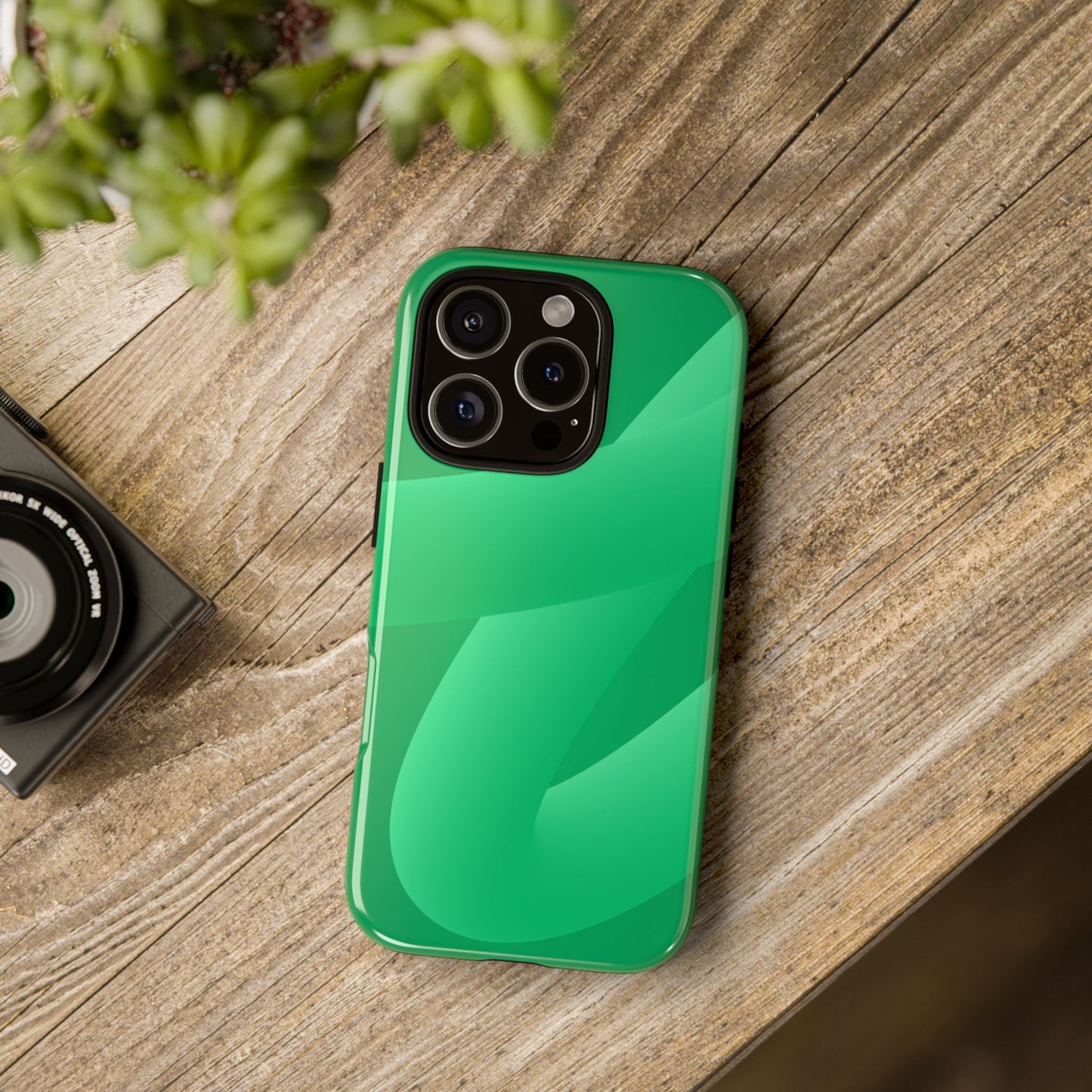 Stylish Tough Phone Case - Modern Green Design for Ultimate Protection