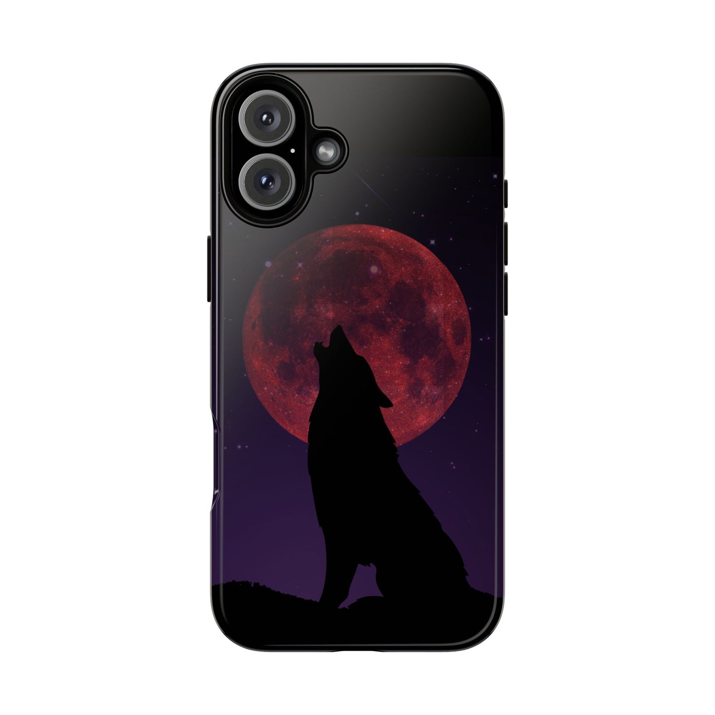 Wolf Howling at Blood Moon Phone Case - Tough & Stylish Protector