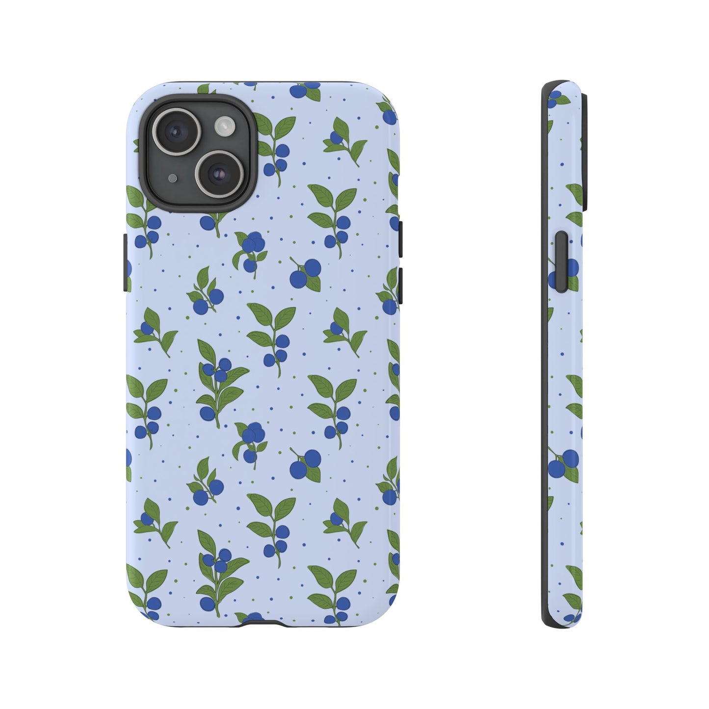 Floral Tough Phone Case - Blueberry Blossom Design