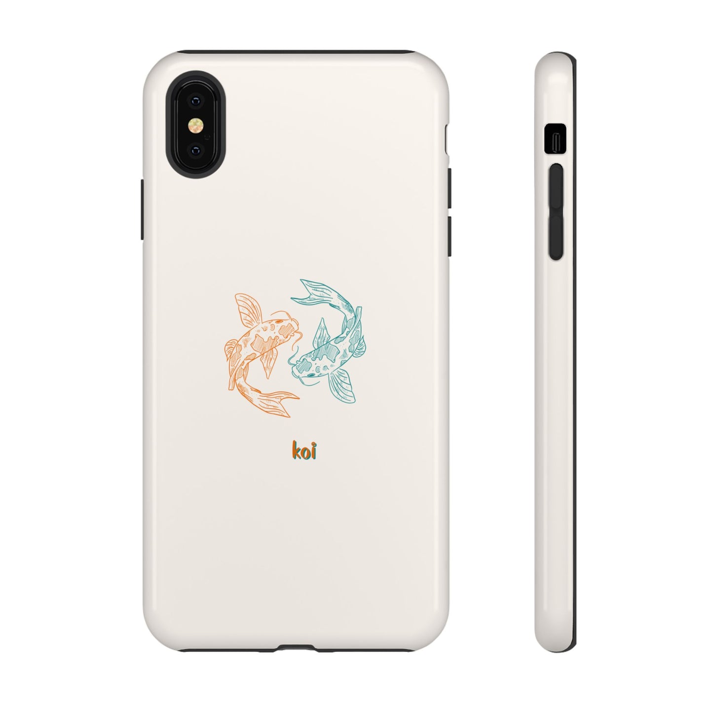 Koi Fish Tough Phone Case - Stylish & Durable Design for Aqua Lovers