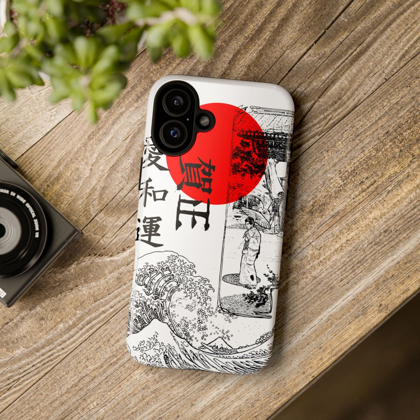 Japanese Zen Art Phone Case - Tough Cases with Wave Design